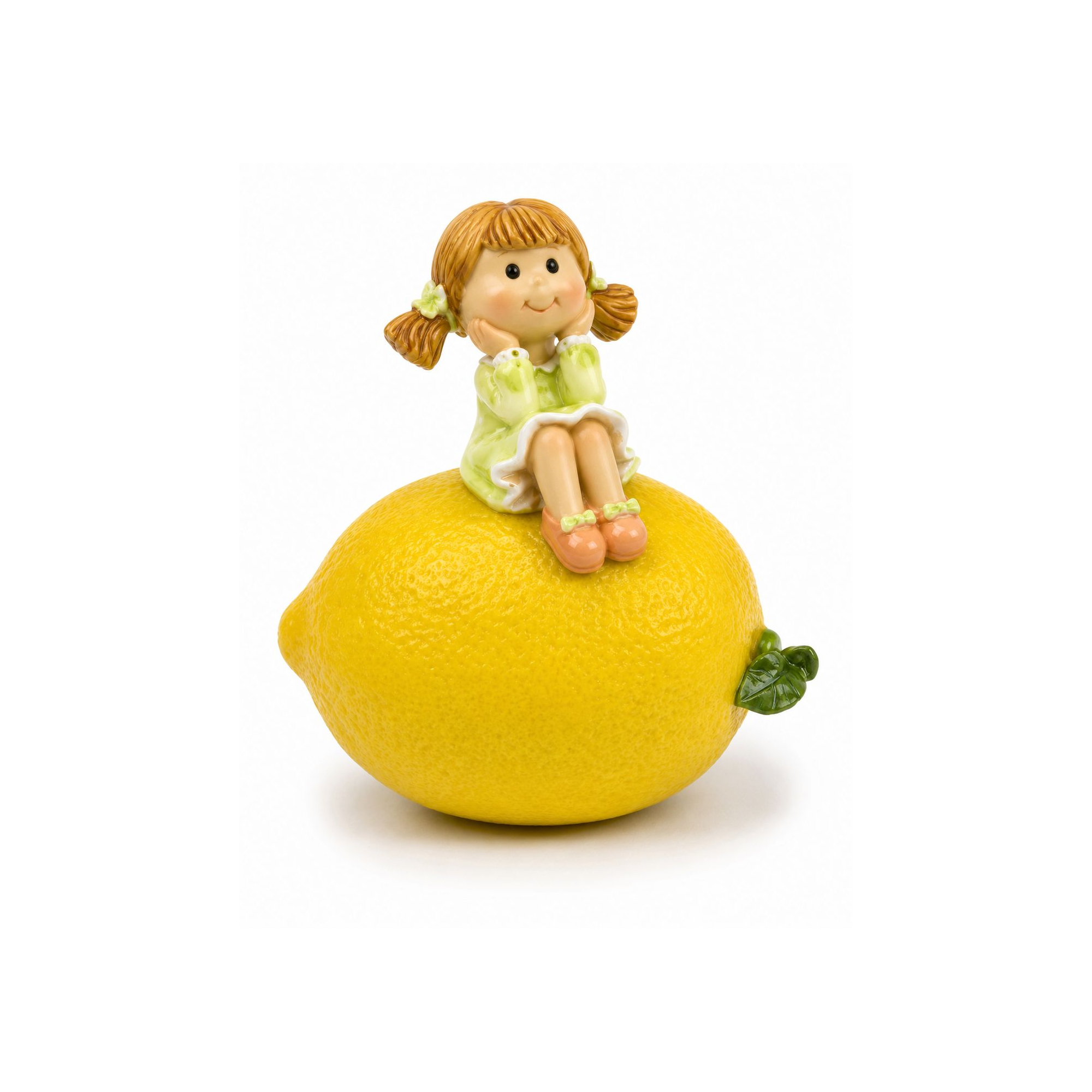 Figura kislány poly citromon 7*4.5*8cm sárga