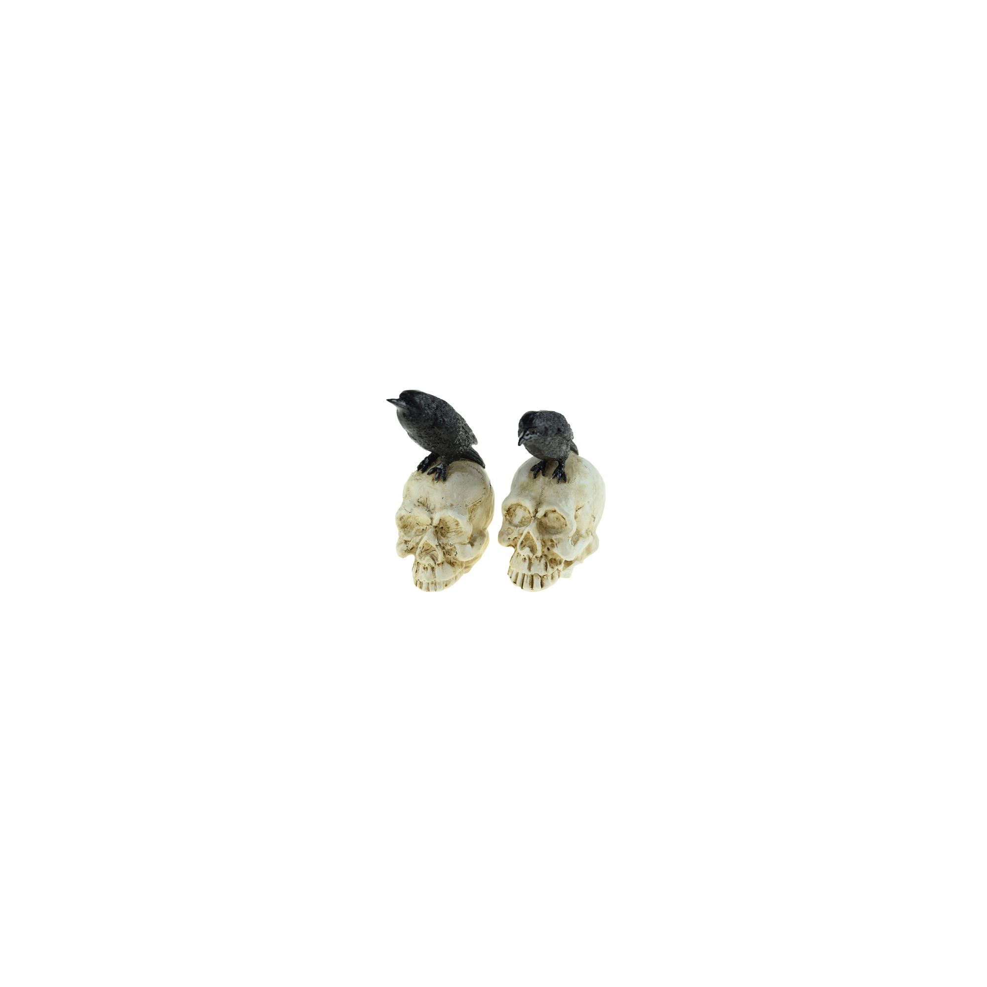 Figura koponya poly varjúval 11cm fehér