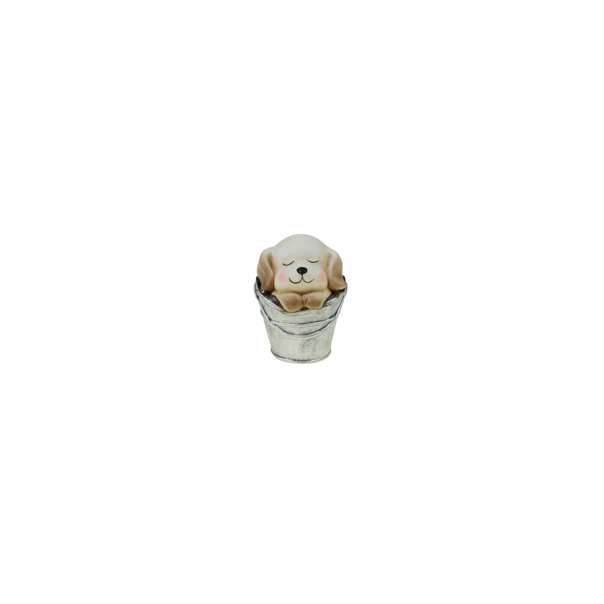 Figura kutya kerámia 8*7.7*10.8cm kaspóban