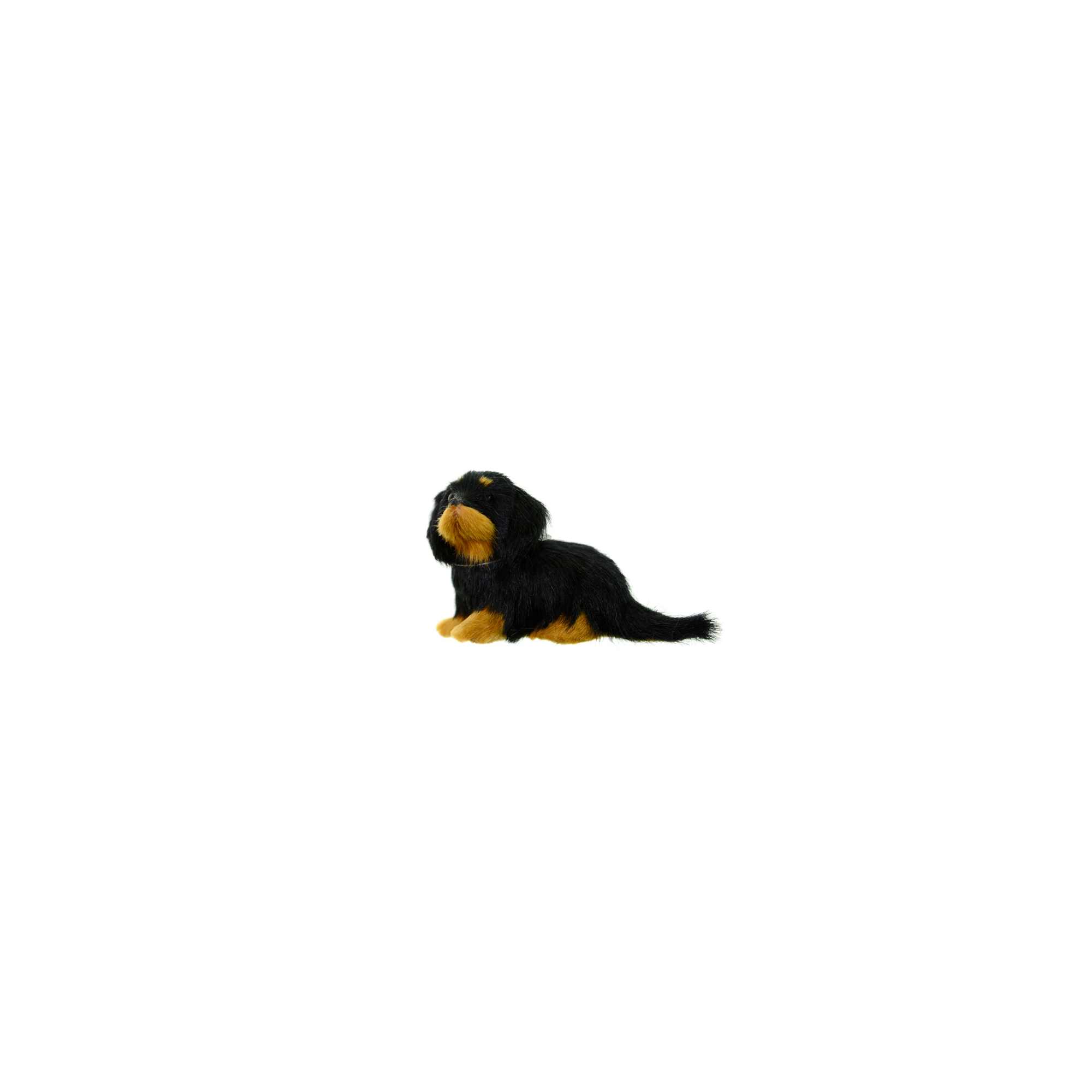 Figura kutya plüss 10*4*6cm fekete