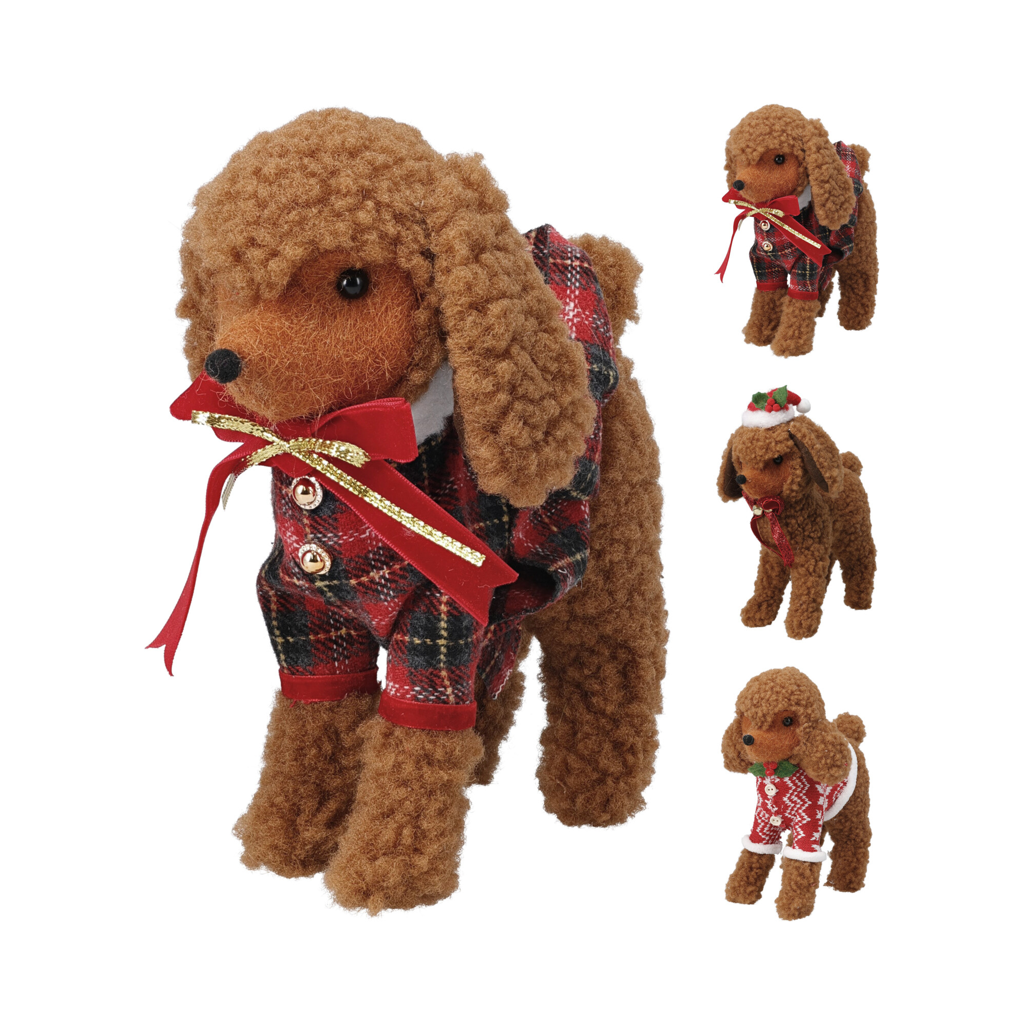 Figura kutya plüss 20cm többféle barna
