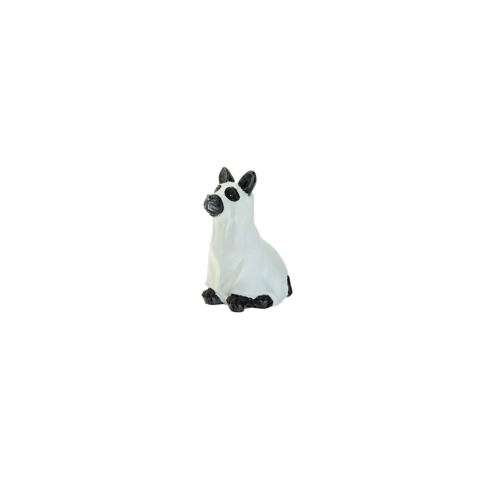 Figura kutya poly 11,8cm fehér