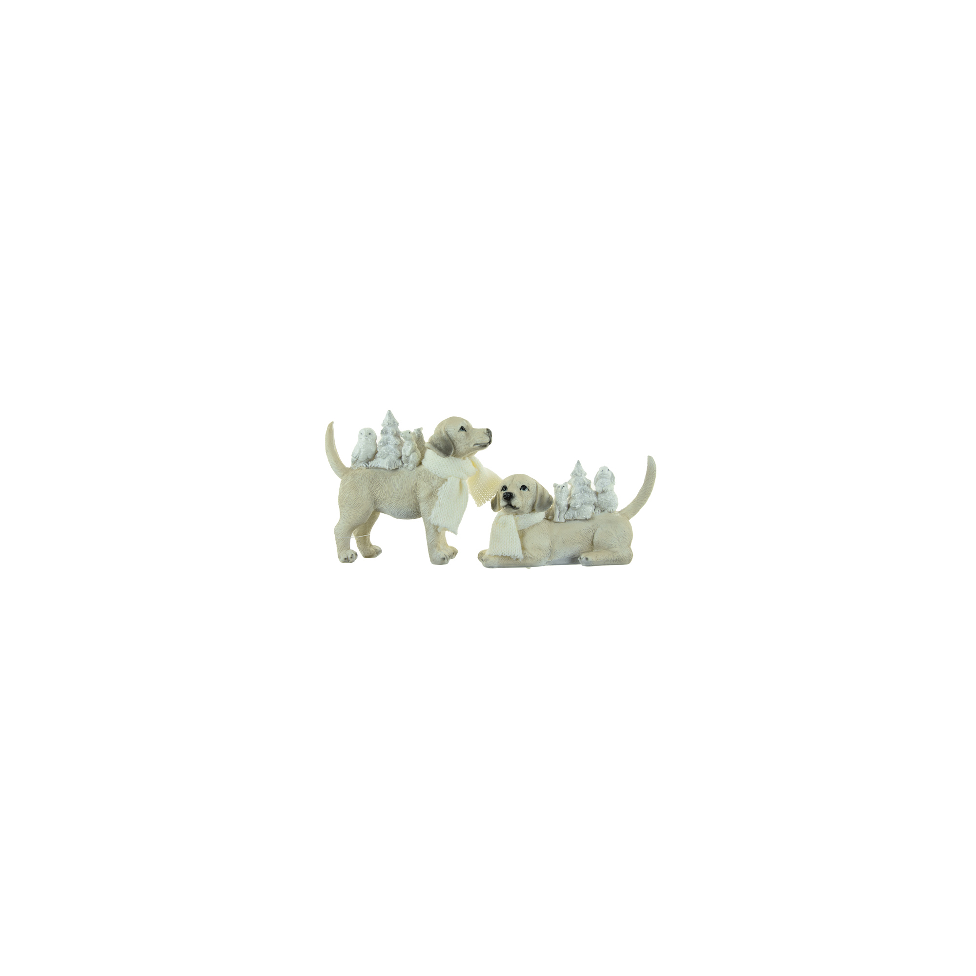 Figura kutya poly 12*4.5*10cm 2féle szürke