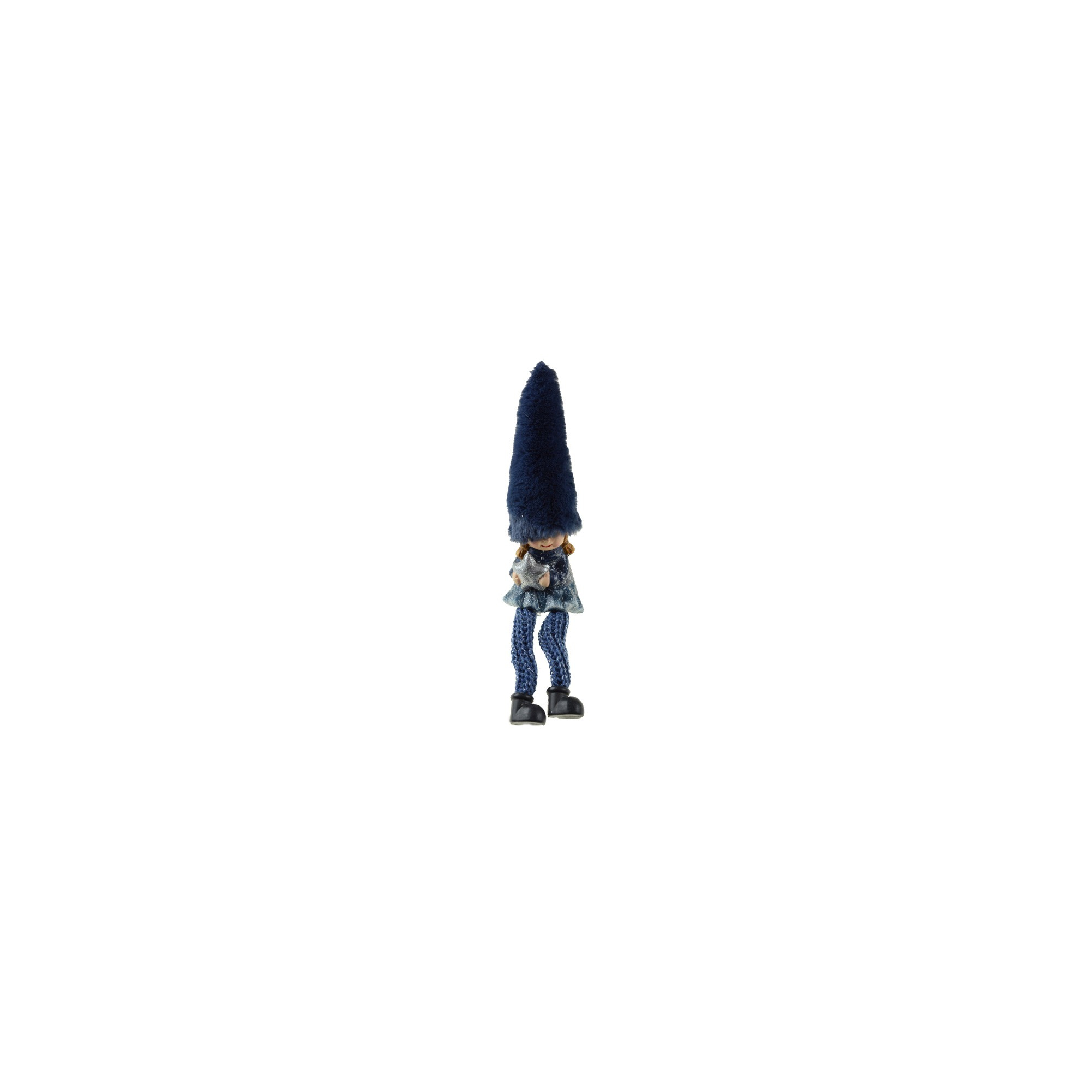Figura lány kerámia 20cm kék