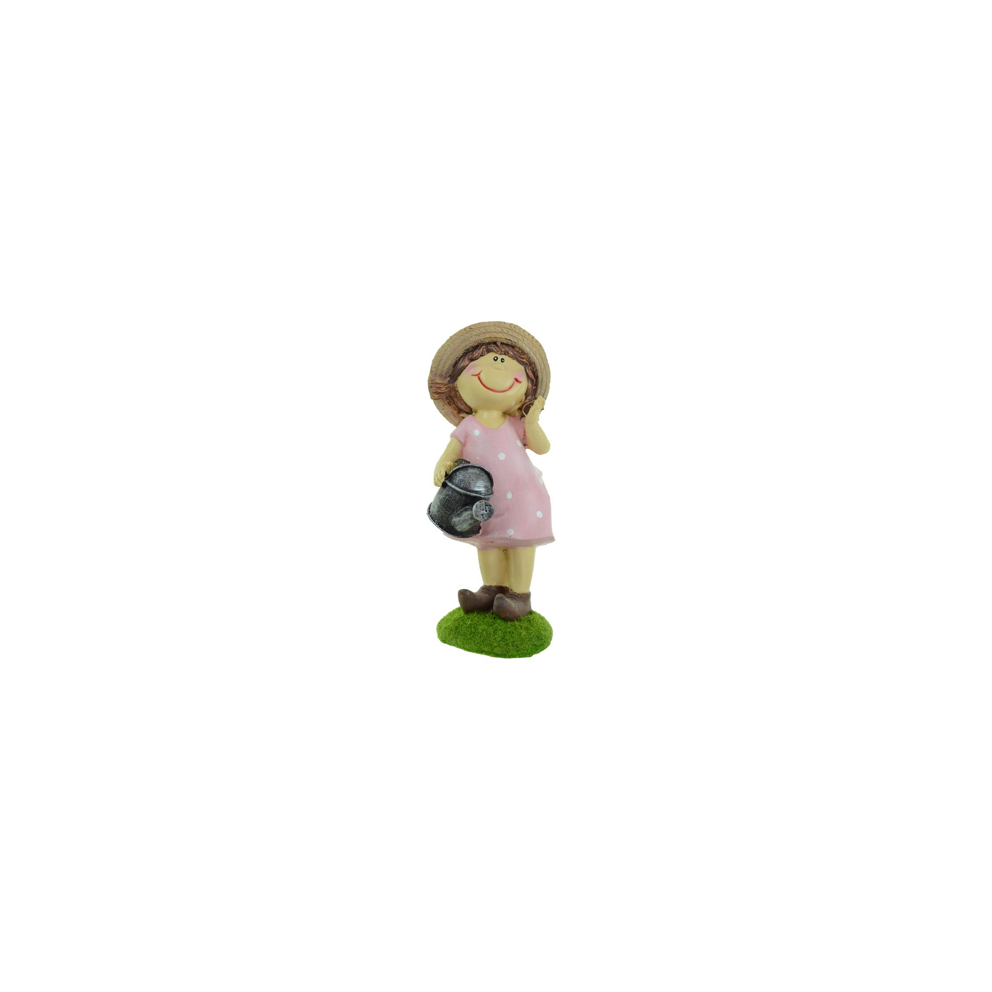 Figura lány poly 6,5*8*15,5cm rózsaszín