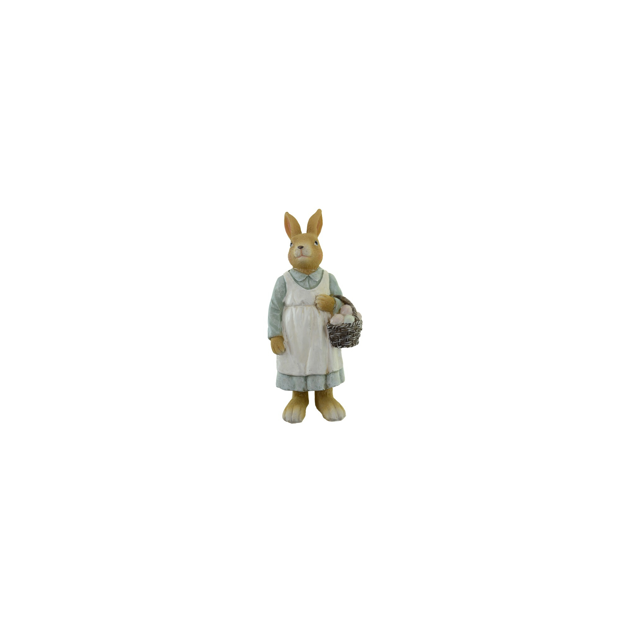 Figura lány poly 8*6*19cm tojással kék/fehér
