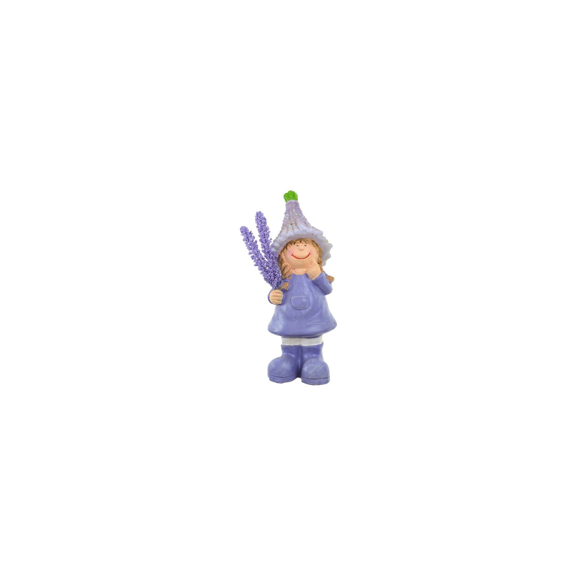 Figura lány poly 9*9*21cm lila