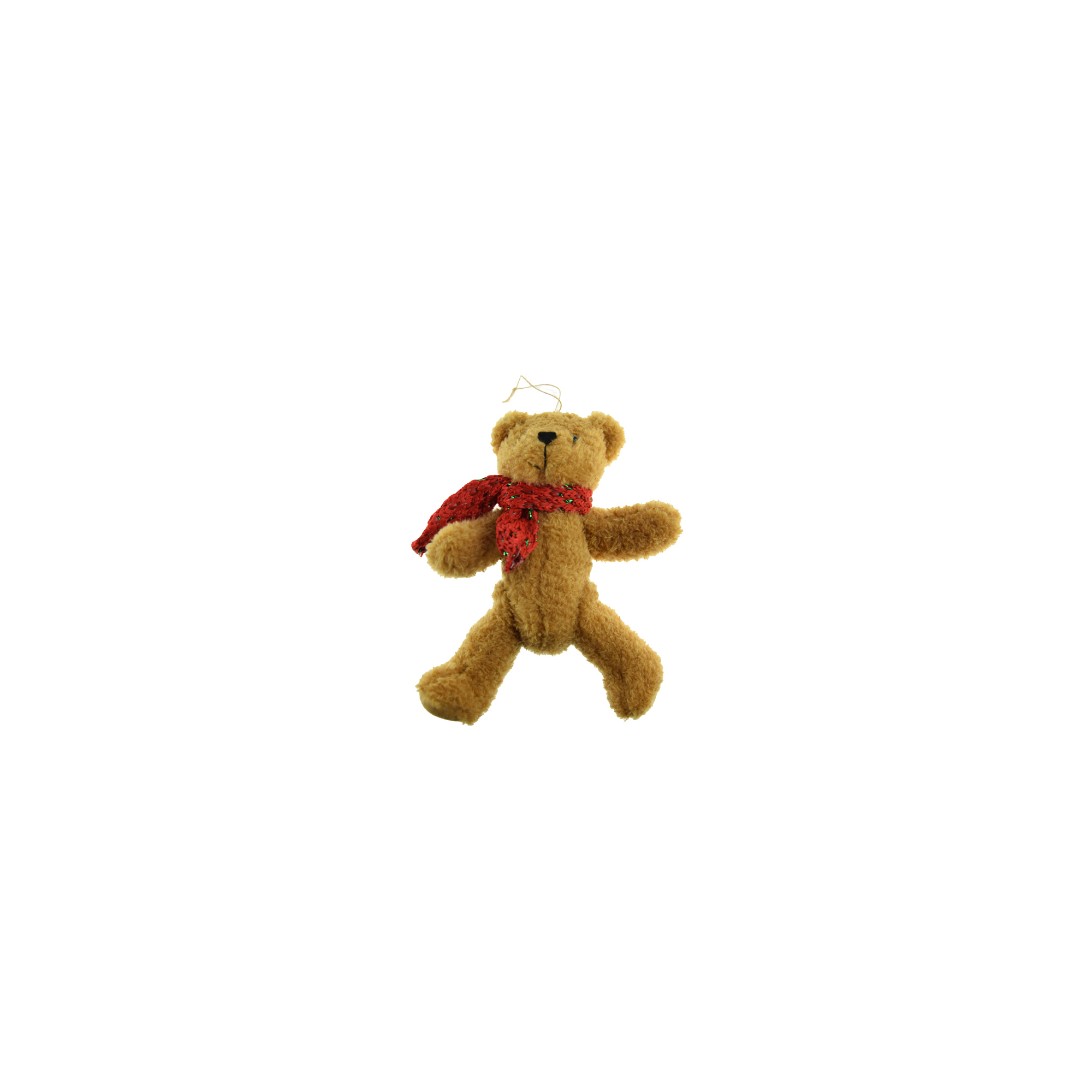 Figura maci plüss 12*19cm sállal barna