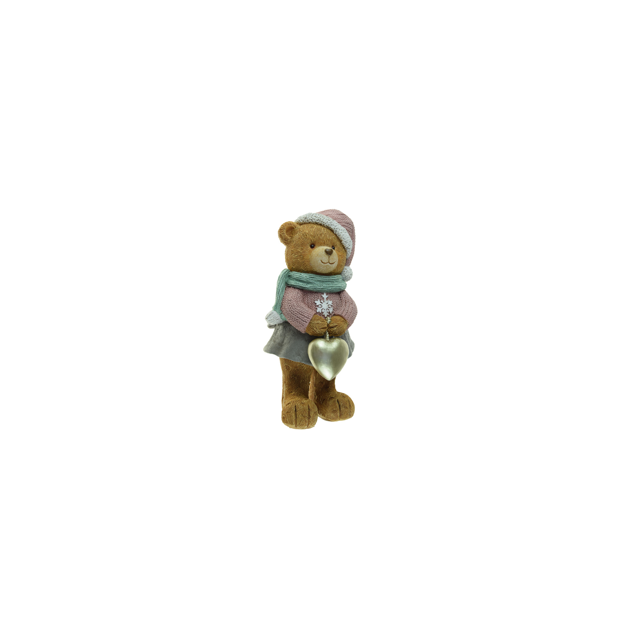Figura maci poly 21,5cm rózsaszín