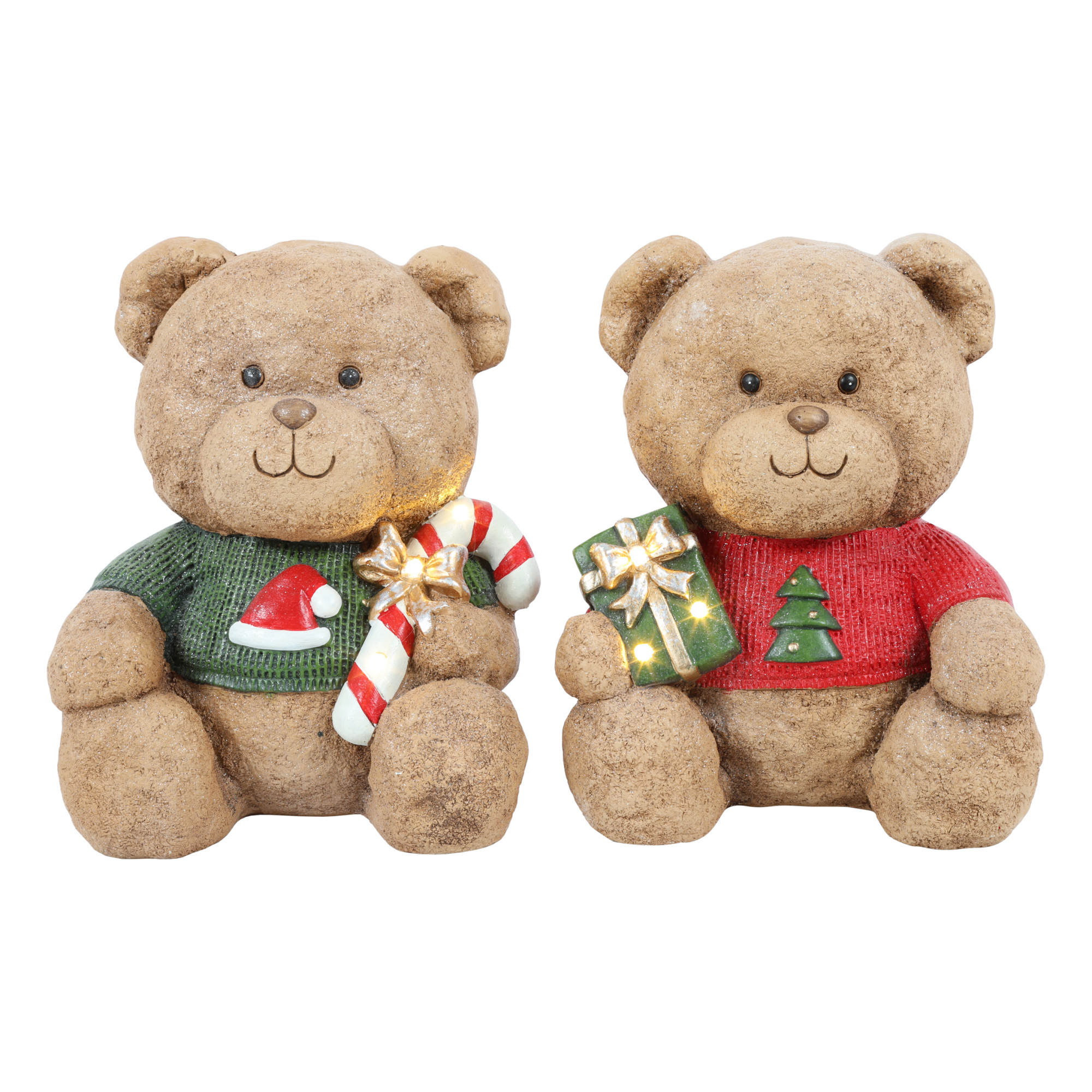 Figura maci poly 28,5cm LEDes 2féle zöld/piros