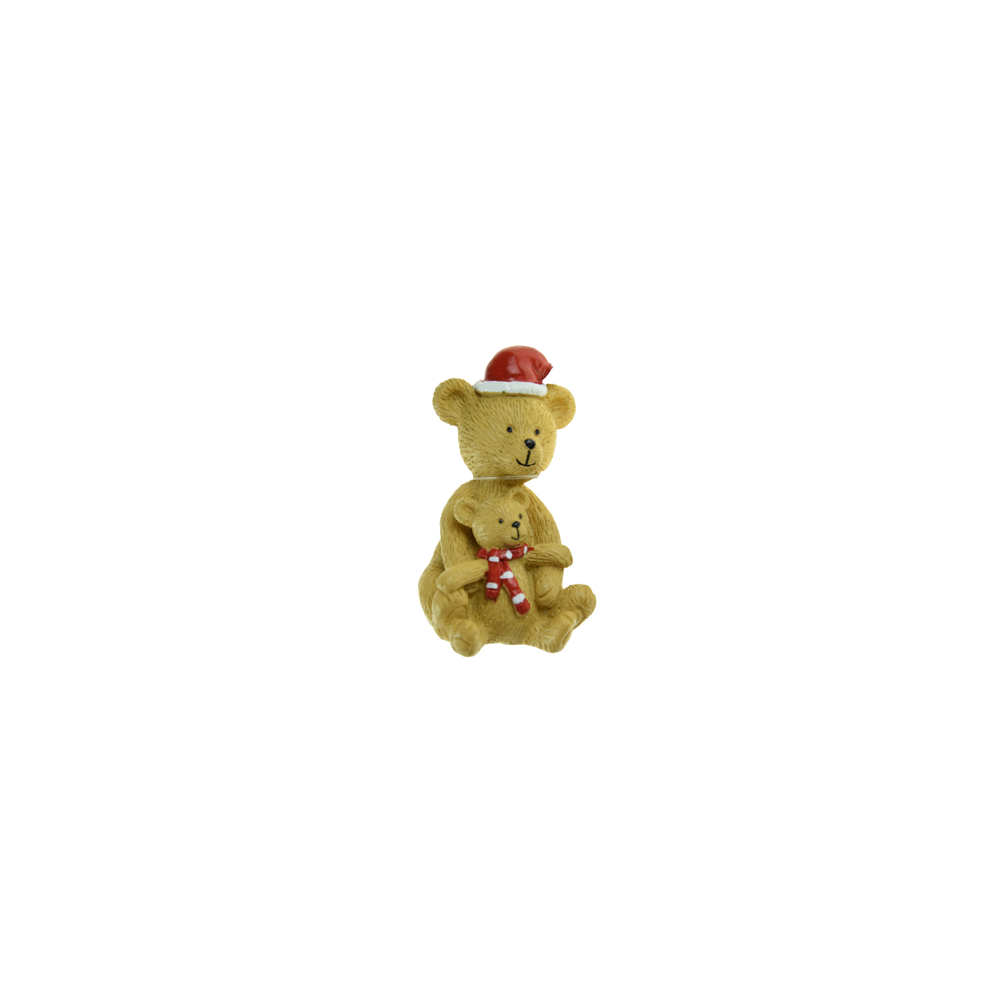 Figura maci kis masnival poly 5.5*5*8cm barna