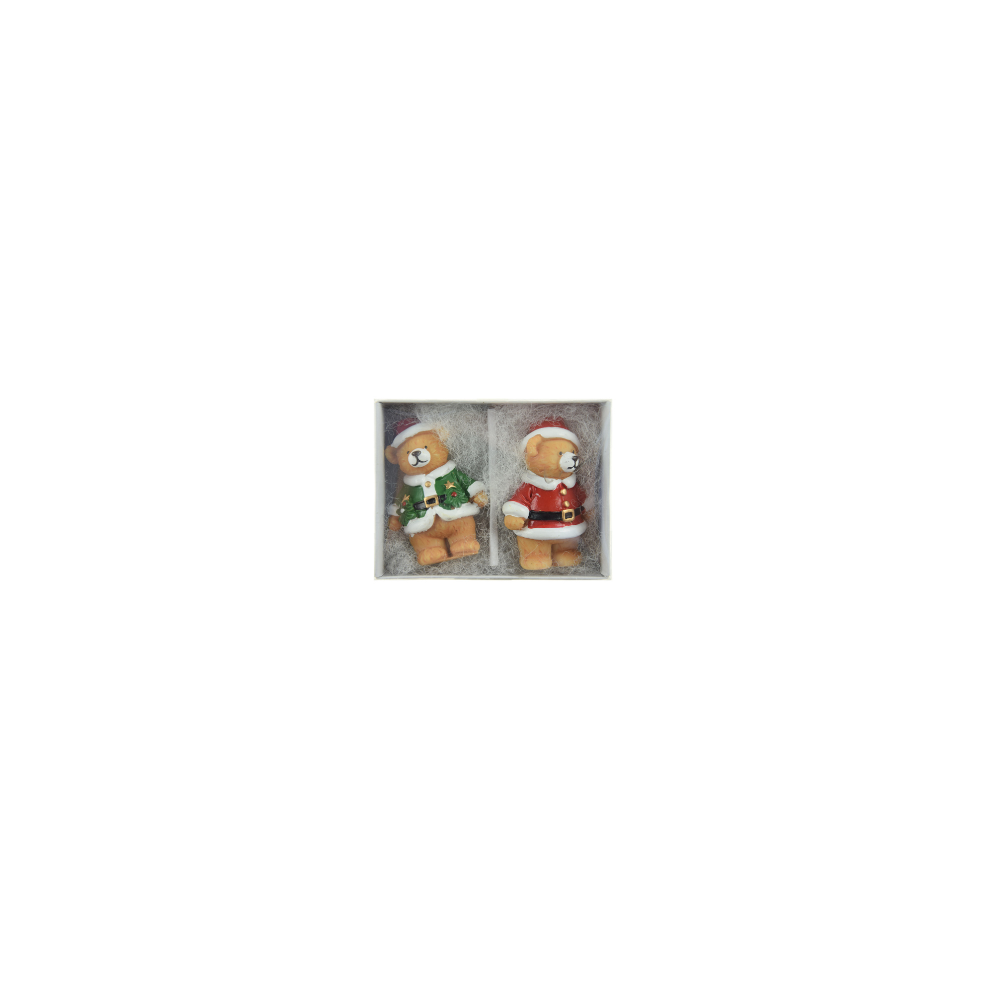 Figura maci poly 5,4cm s/2 zöld/piros
