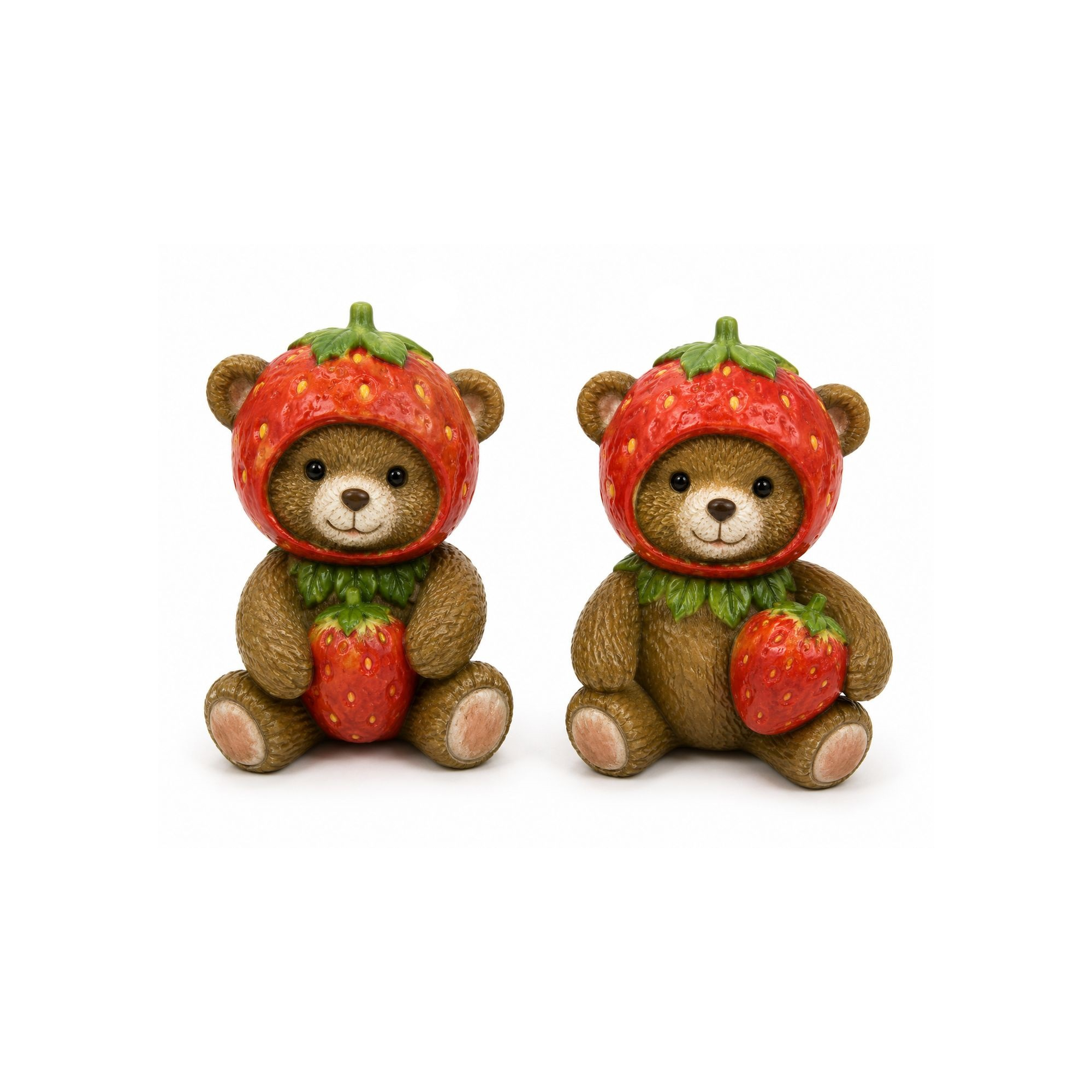 Figura maci poly epres 5*4.5*6.5cm barna/piros