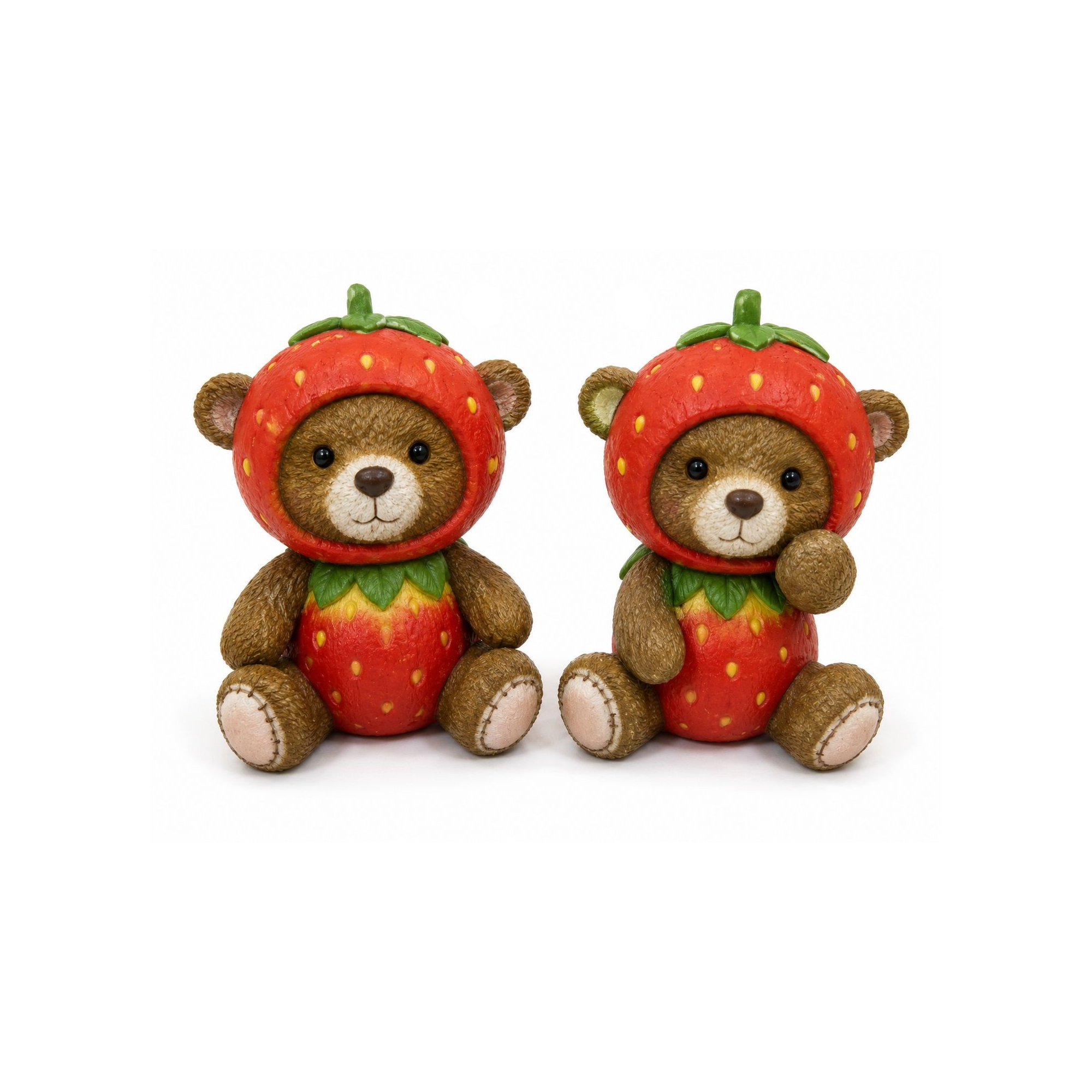 Figura maci poly epres 8.5*7*11.5cm barna/piros