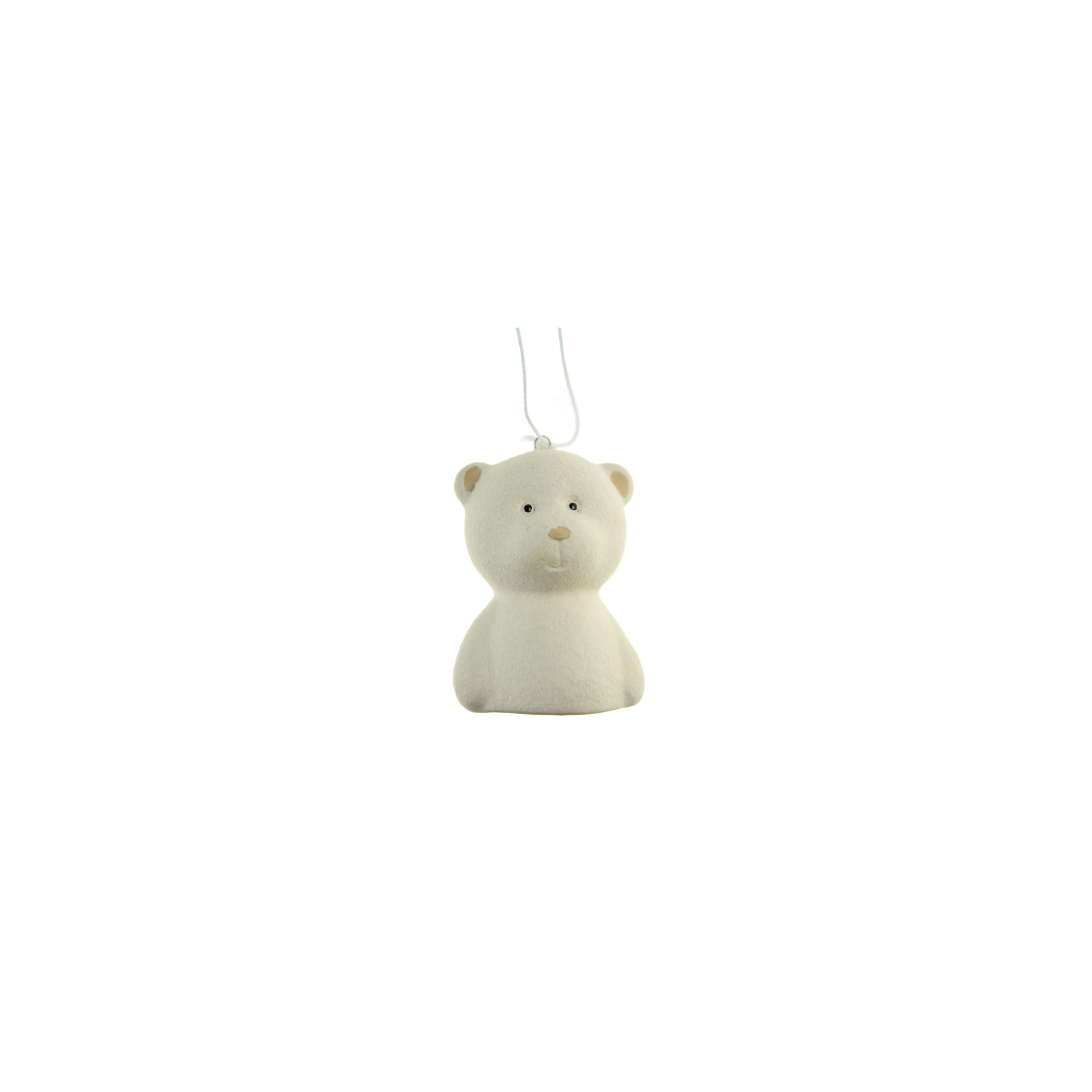 Figura maci porcelán 4.5*4*6.5cm fehér