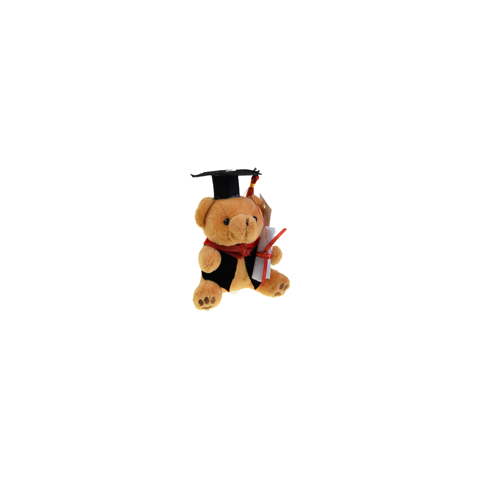 Figura maci texil taláros 10cm barna