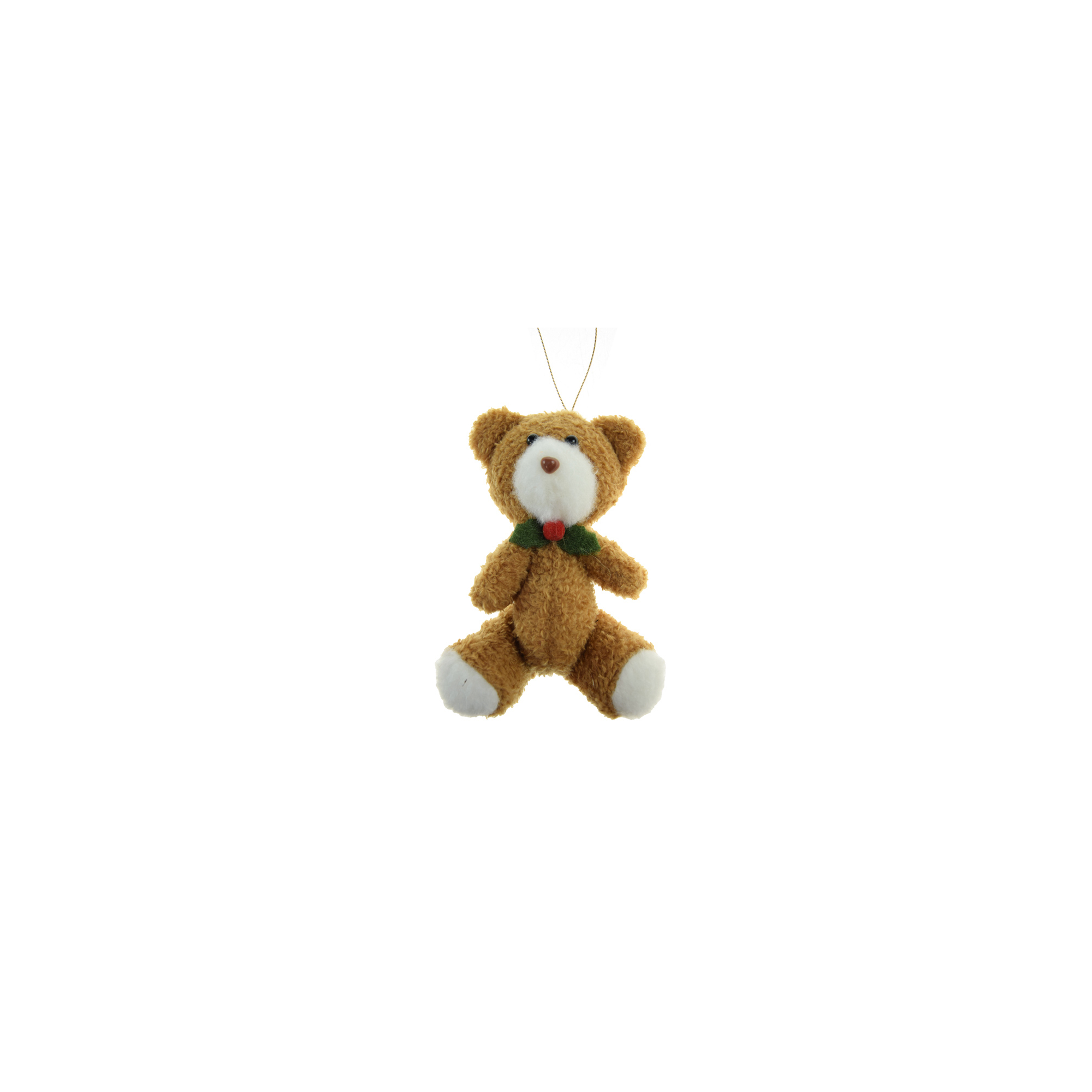 Figura maci textil 12cm barna
