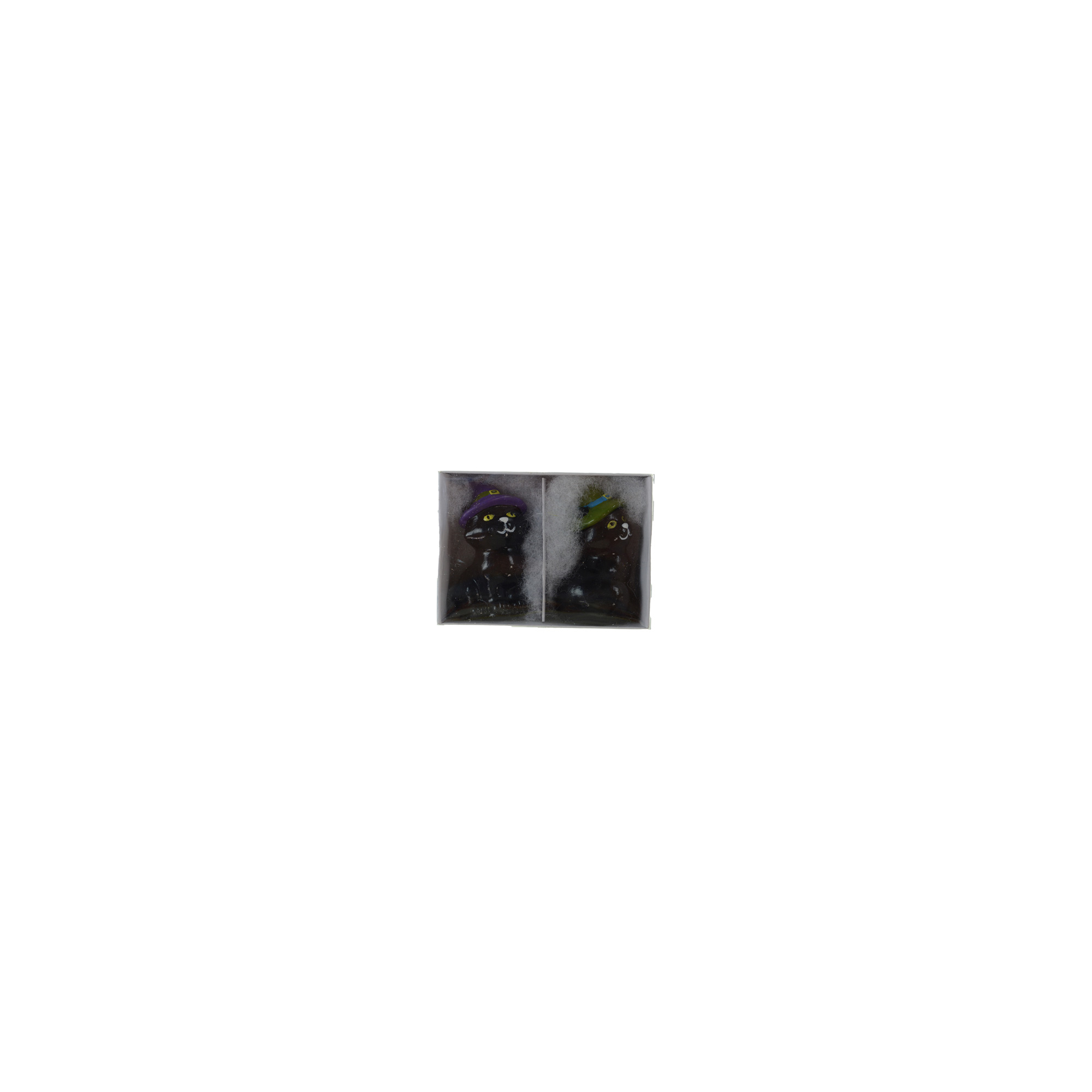 Figura macska poly 3,9*3,8*6,2 cm 2 féle fekete