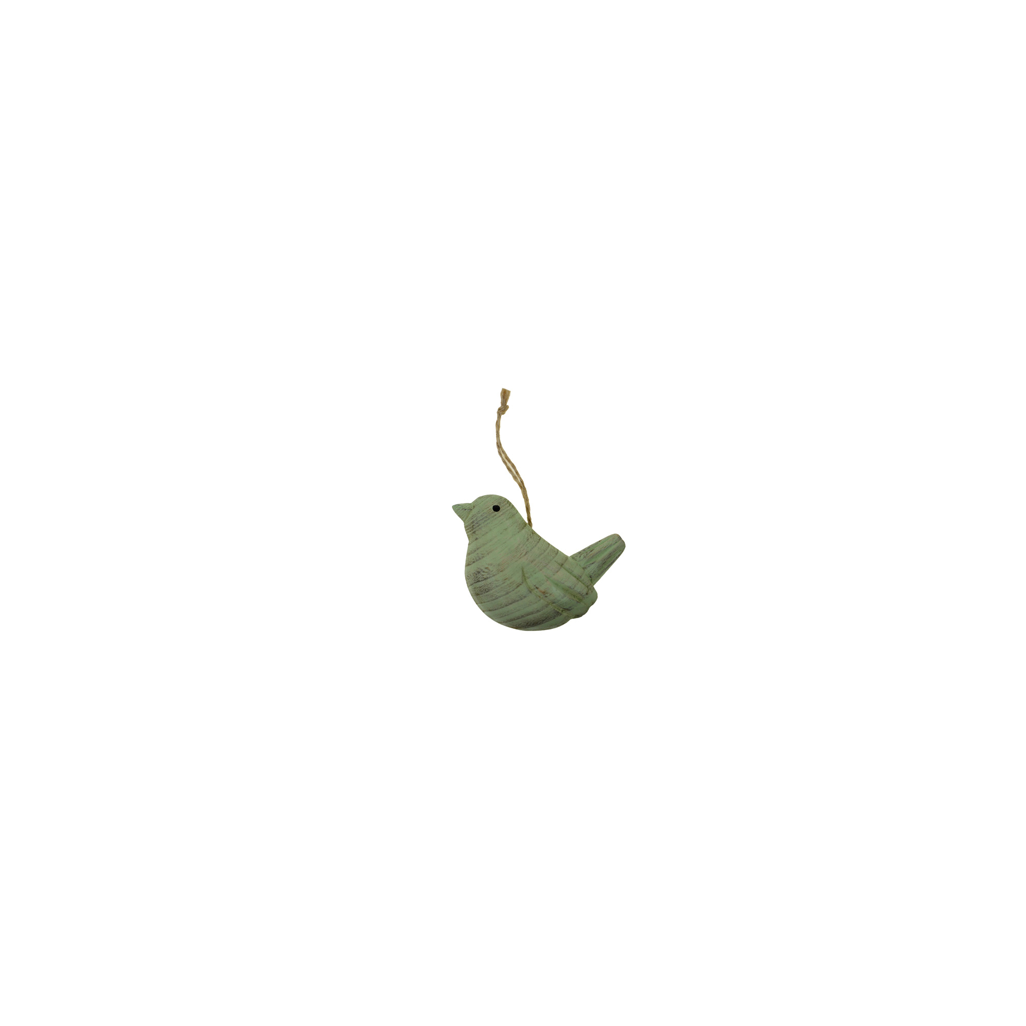 Figura madár fa 8*5.5*3.5cm akasztós zöld
