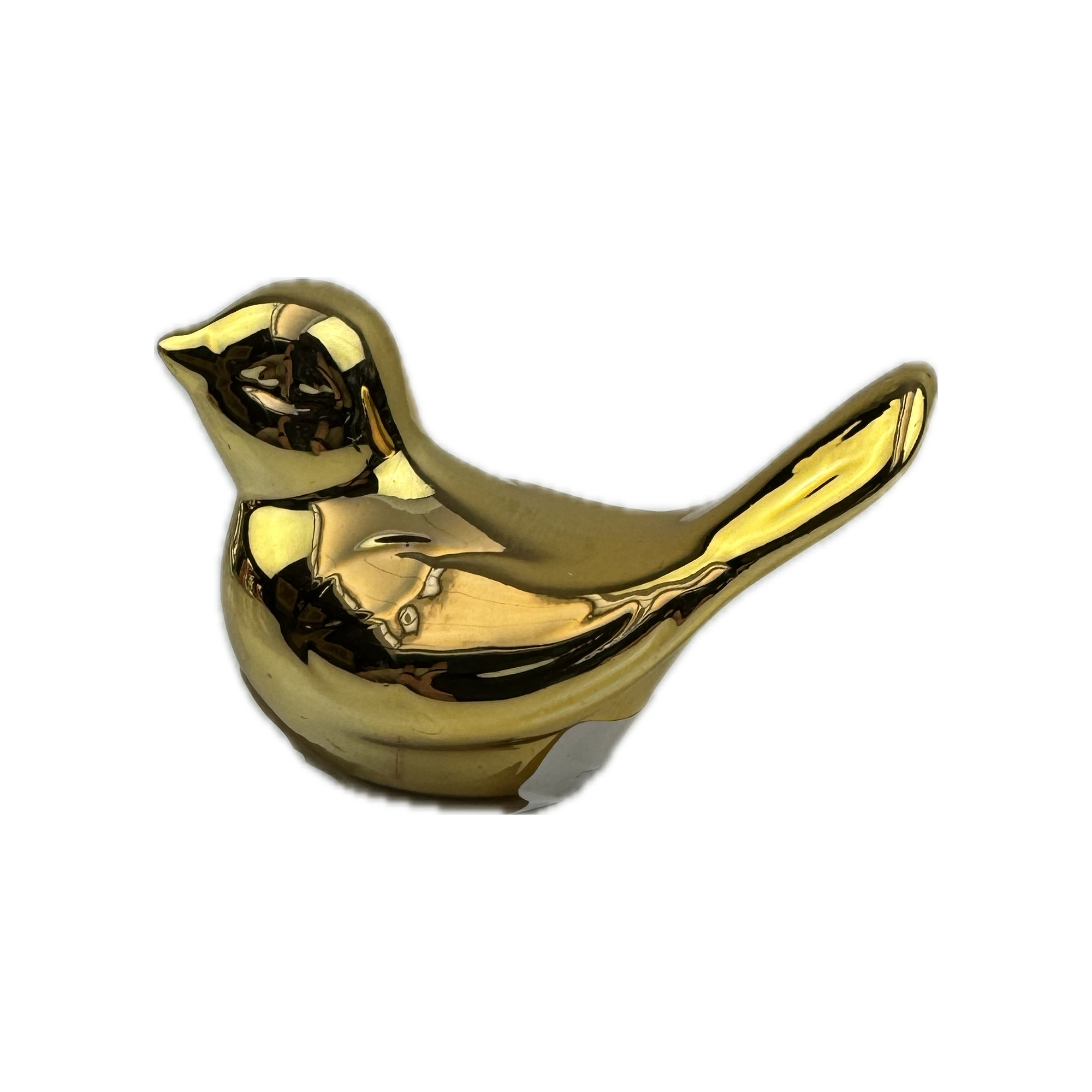 Figura madár kerámia 7*4*5cm arany
