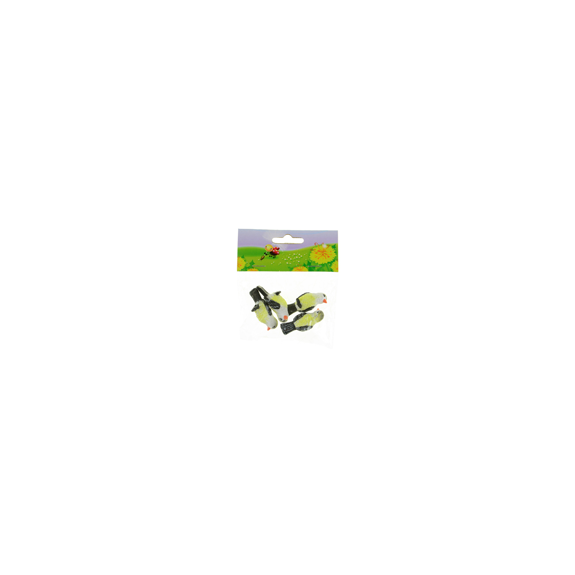 Figura madár poly 2,9cm s/4 szürke