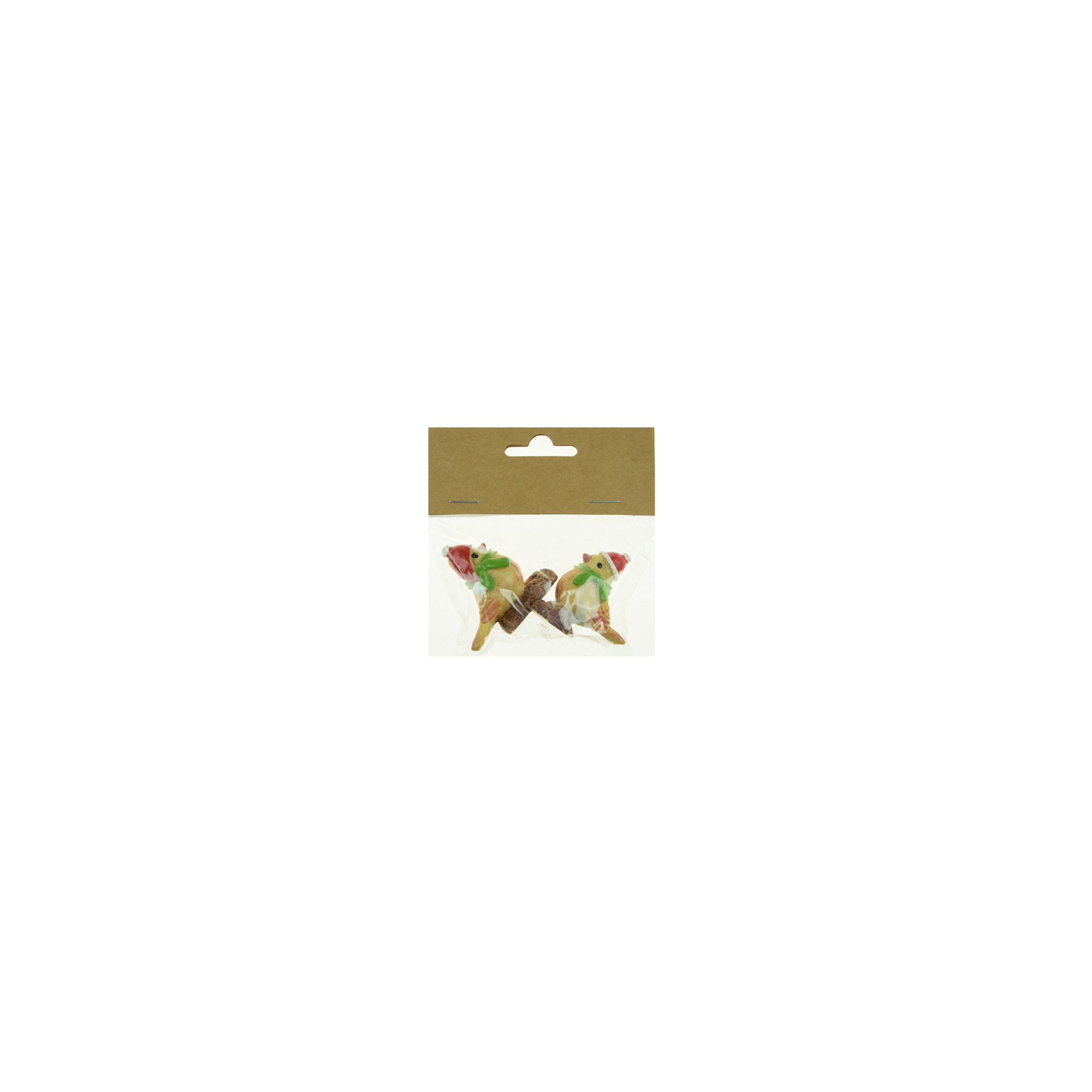 Figura madár poly 4,2cm s/2 barna