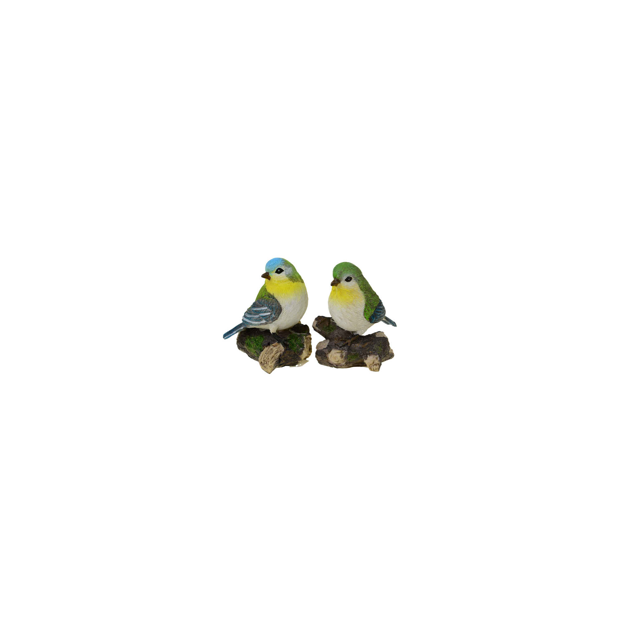 Figura madár poly 8*5.5*8.6cm fatörzsön 2féle