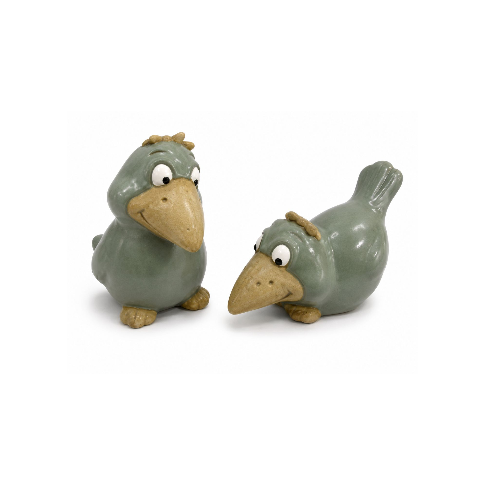 Figura madár porcelán 8*4.5*7.5cm 2féle szürke