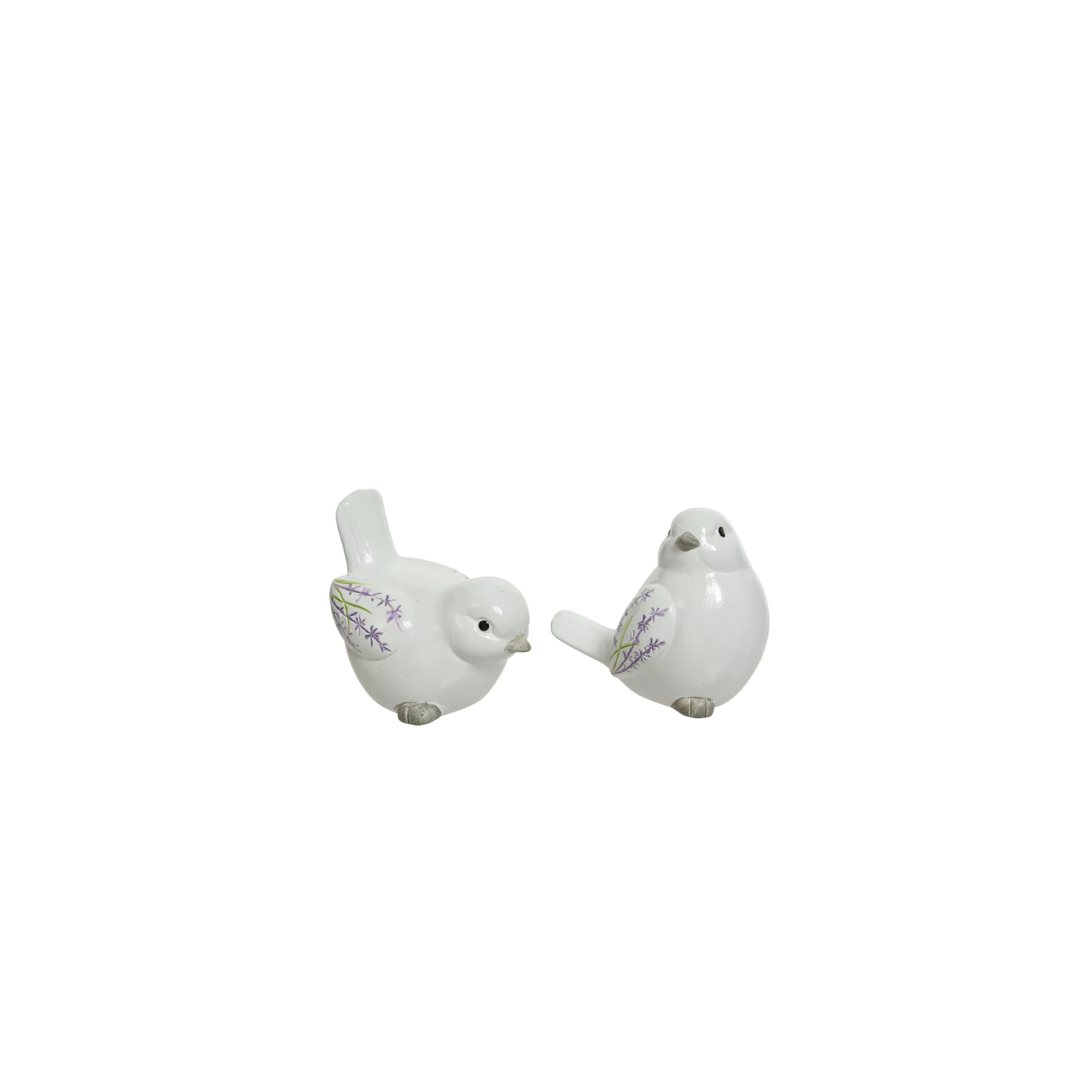 Figura madár terrakotta 10cm többféle fehér