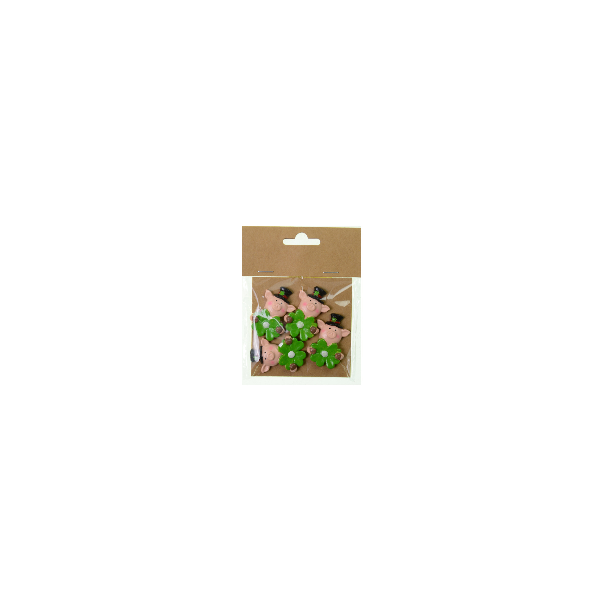 Figura malac poly 4,4cm s/4 lóherével rózsaszín