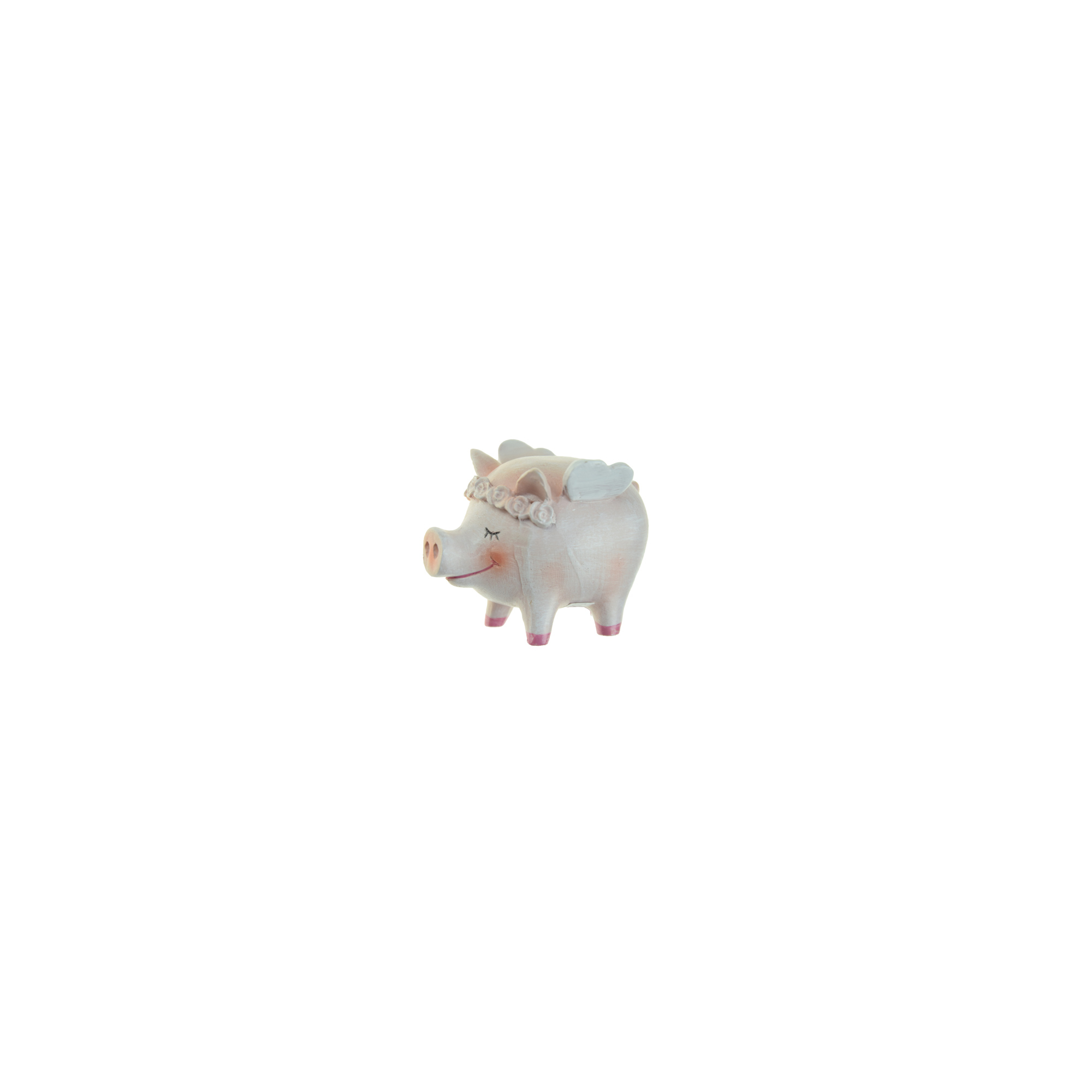Figura malac poly 6,9cm rózsaszín