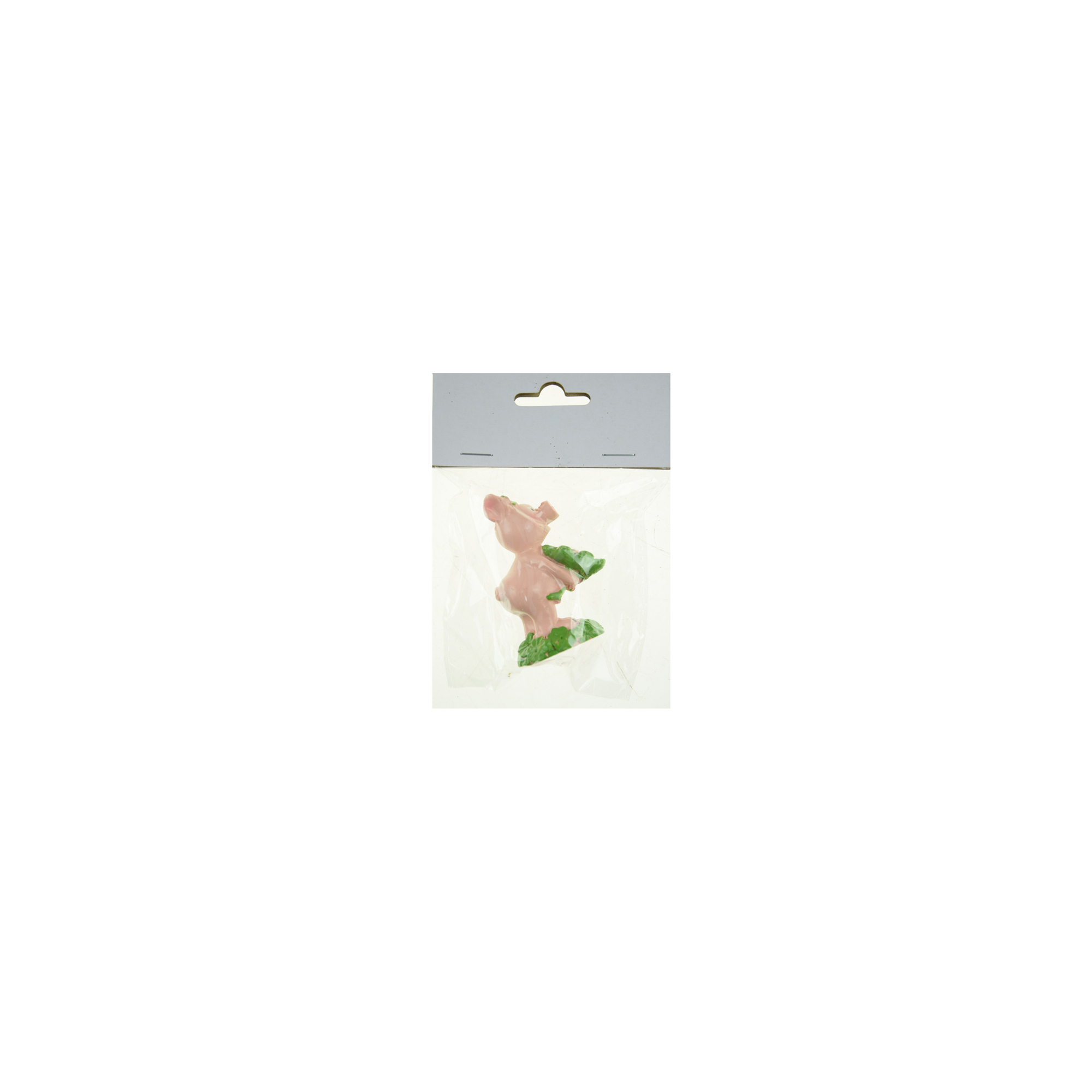 Figura malac poly lóherével 6,7cm rózsaszín