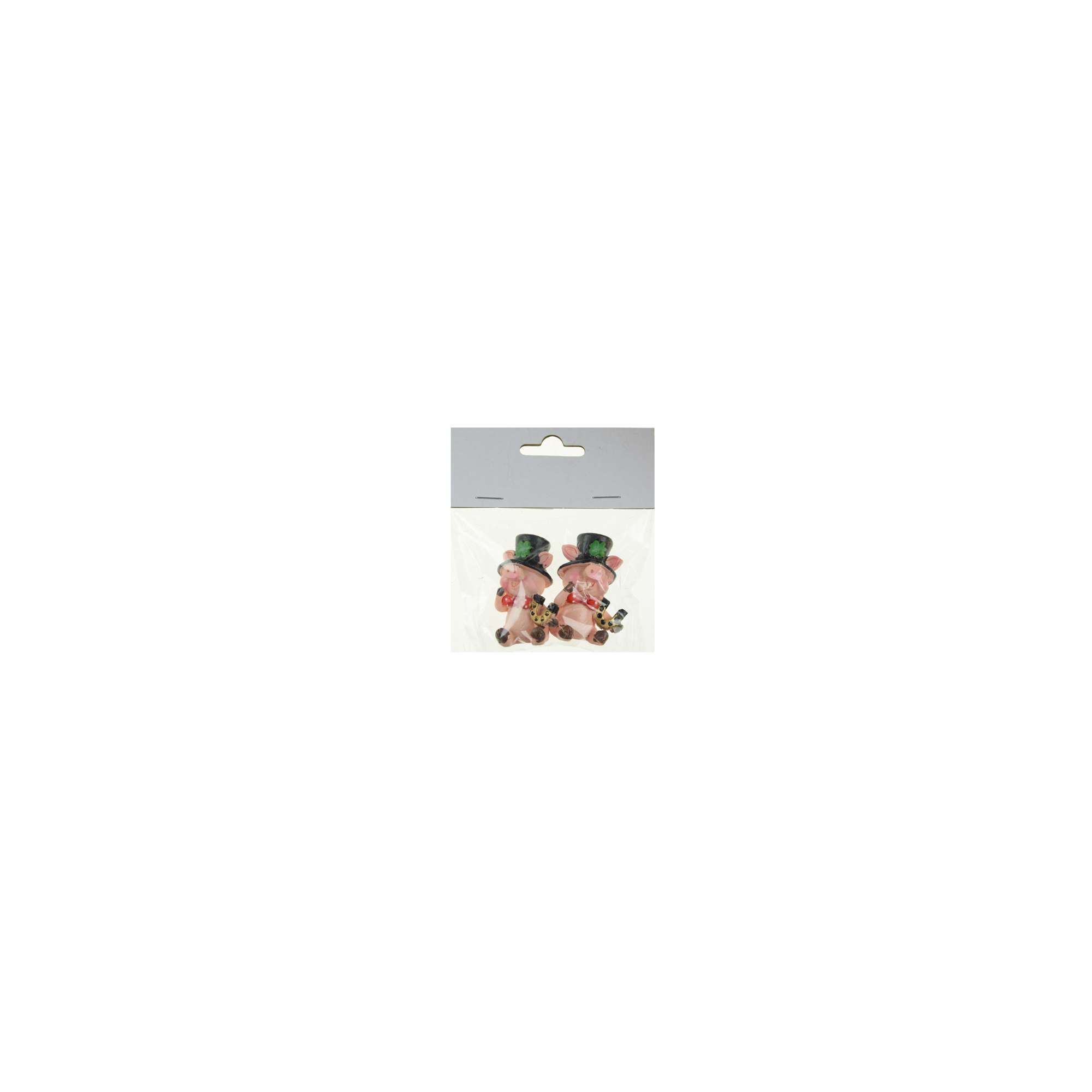 Figura malac poly újévi 4,7cm s/2 rózsaszín