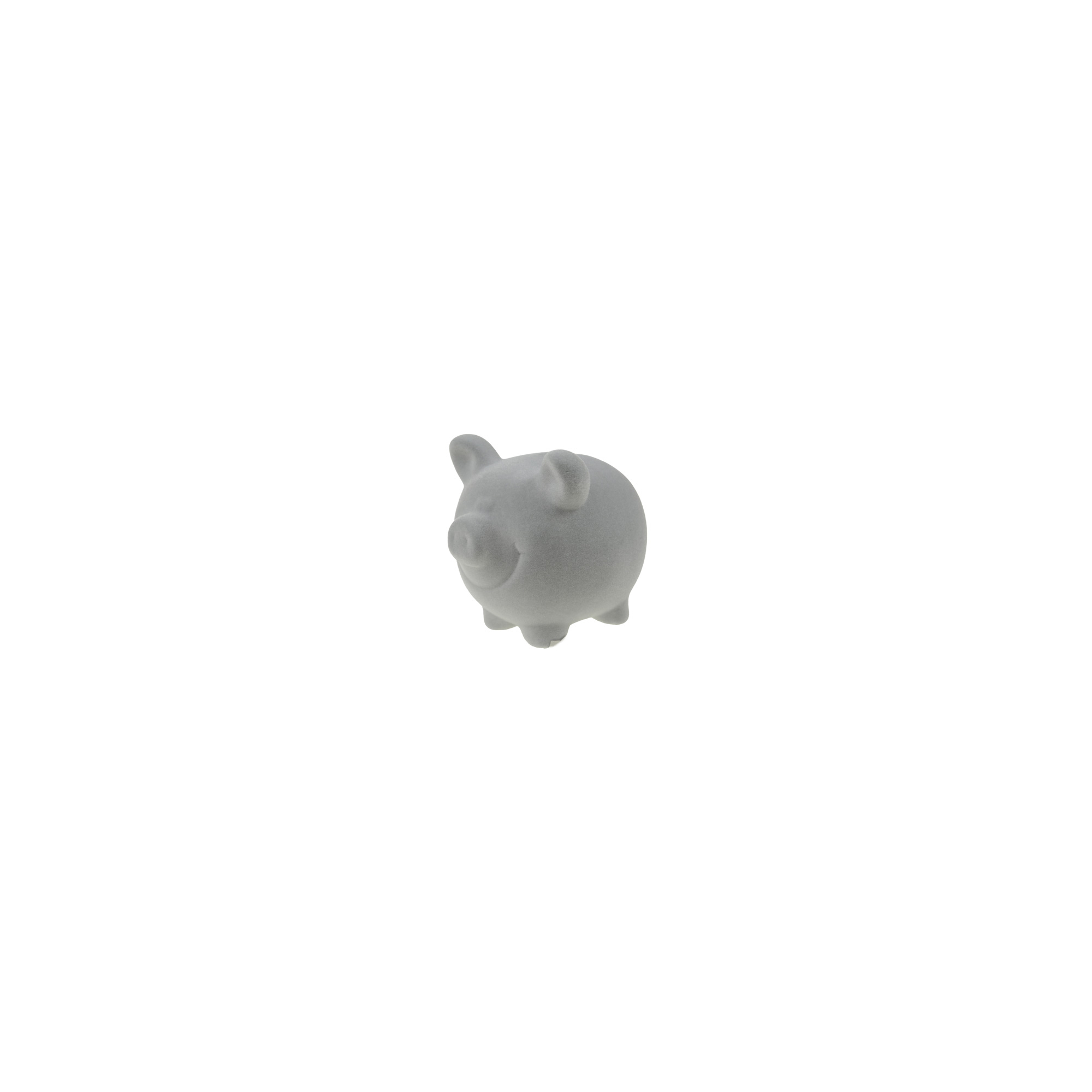 Figura malac porcelán 13*10*11.5cm szürke