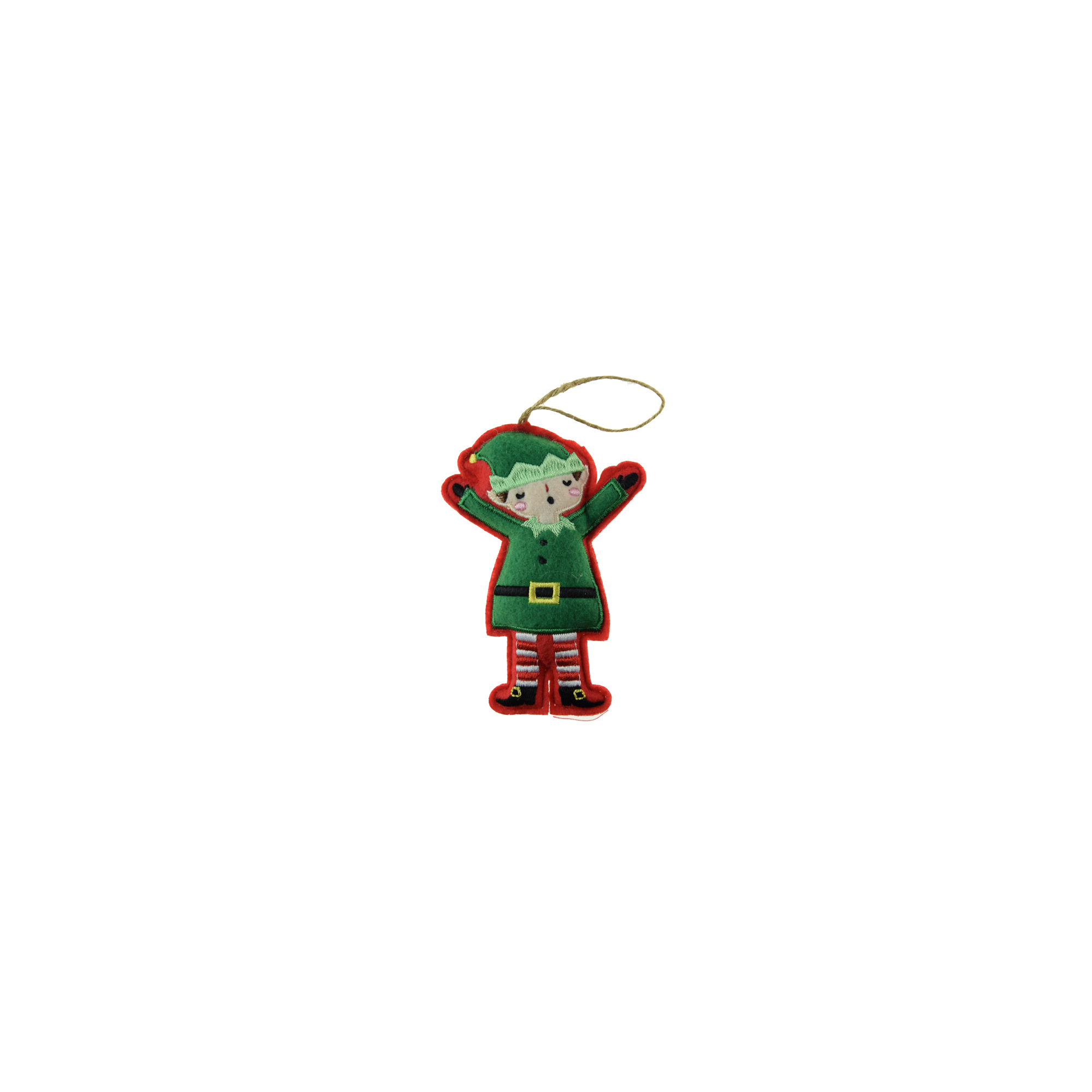 Figura manó filc 9*12cm akasztós zöld/piros