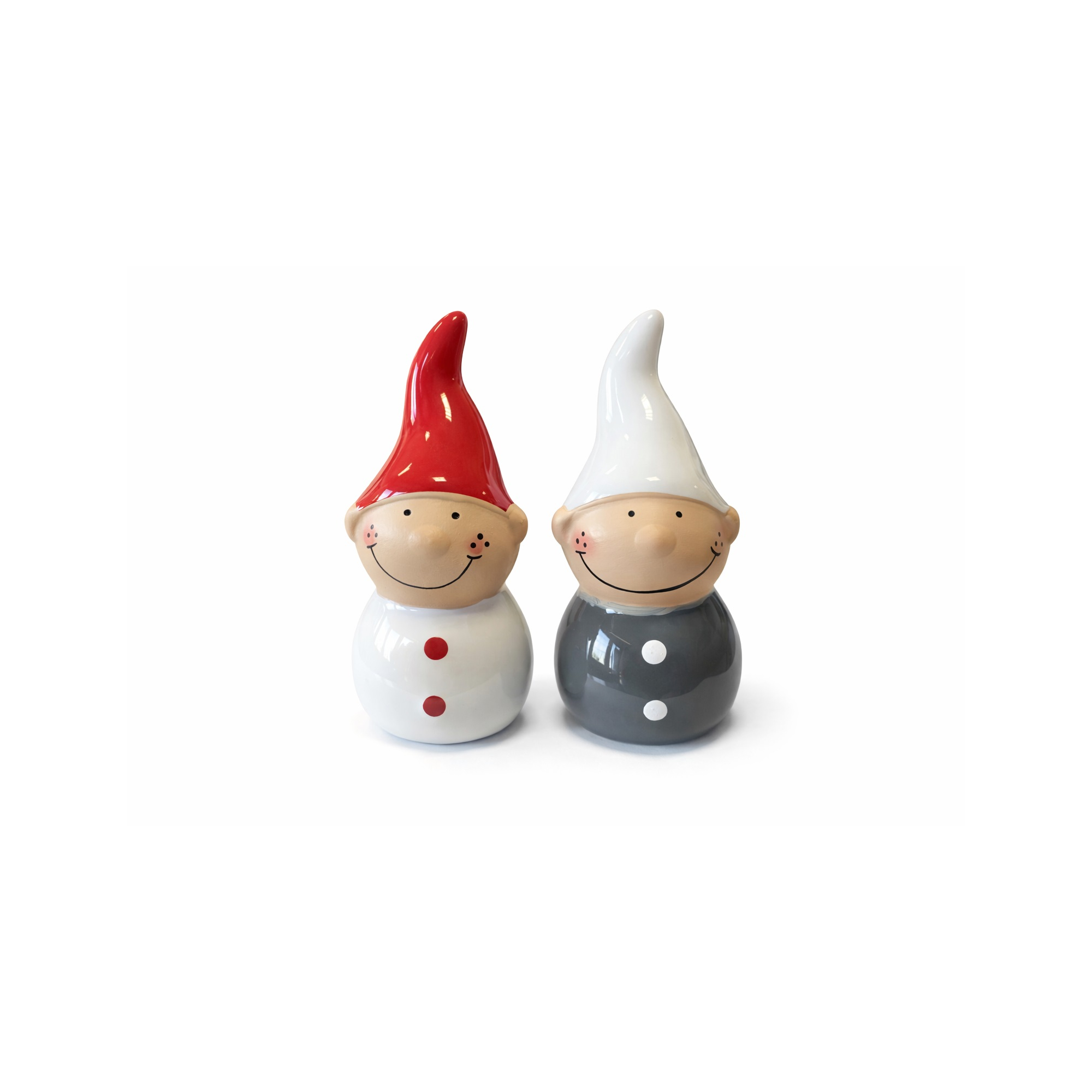 Figura manó kerámia 12,5cm 2féle piros/fehér