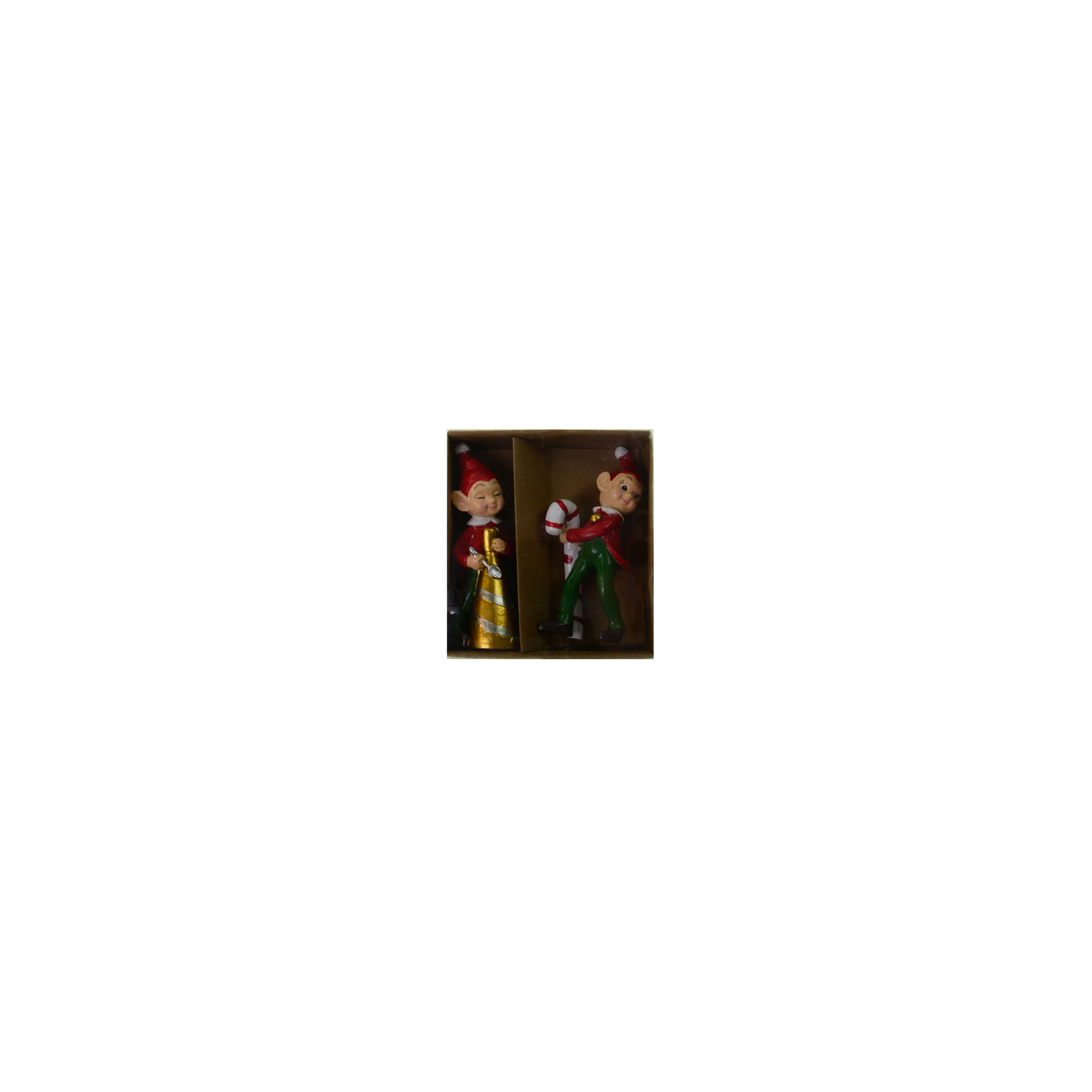 Figura manó poly 10,3cm s/2 piros/zöld