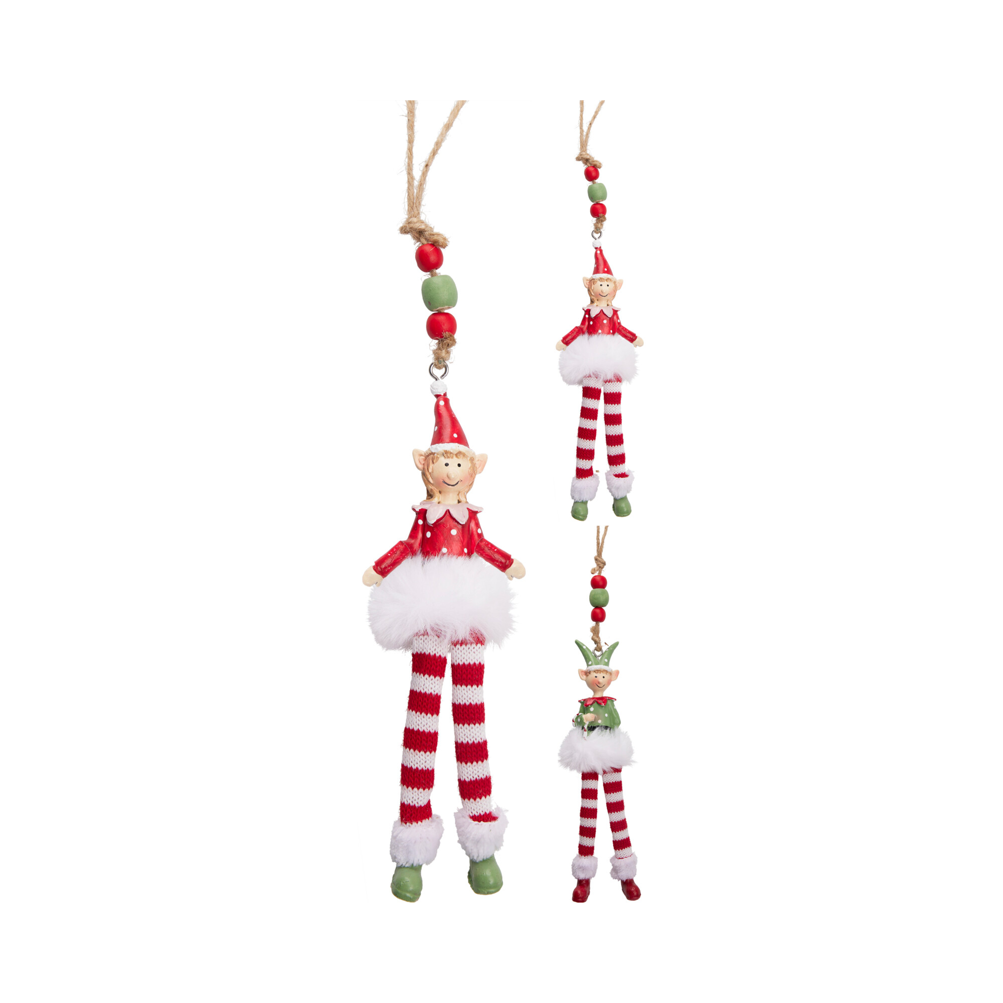 Figura manó poly 5*7,5cm akasztós 2féle piros/fehér