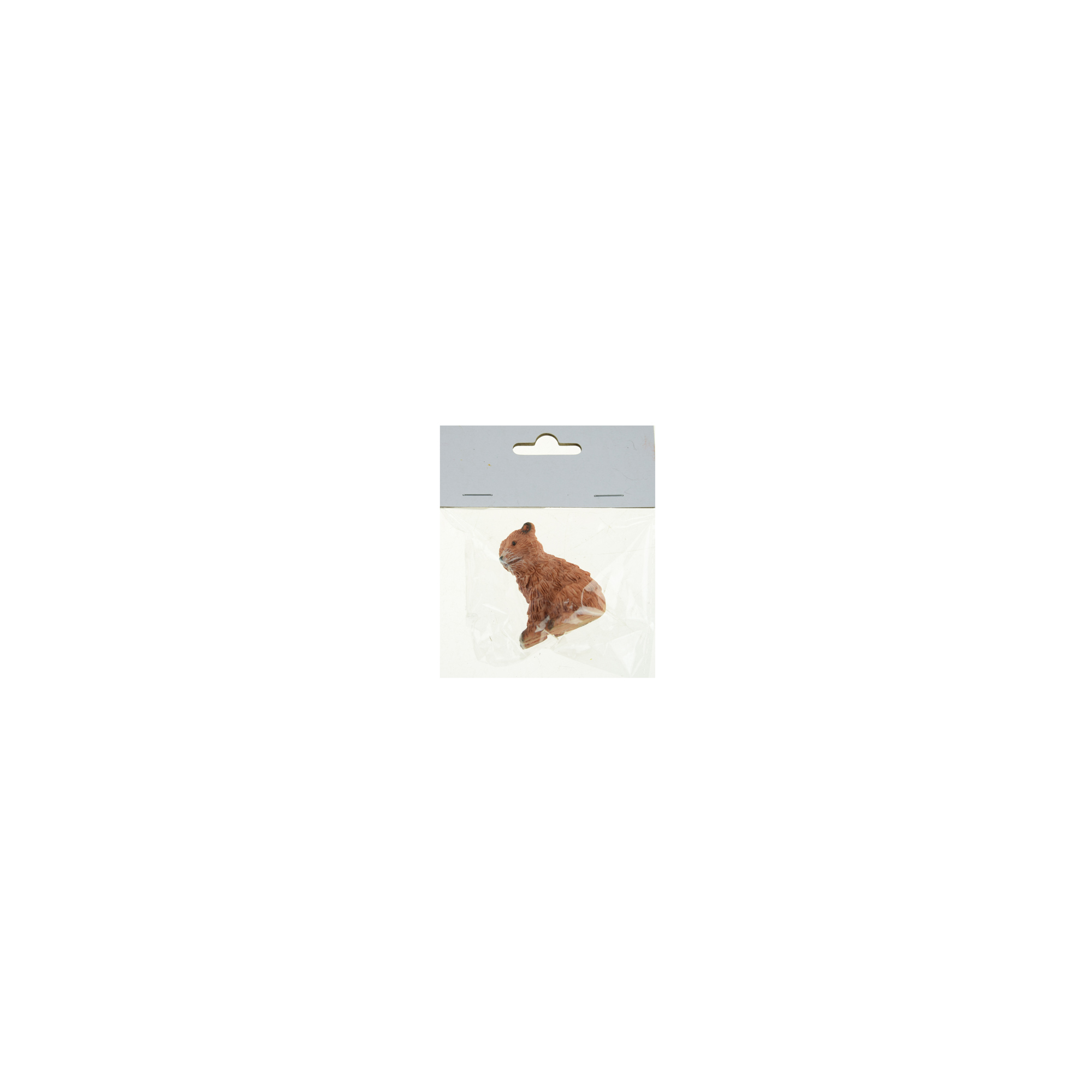 Figura medve poly 4,8cm barna