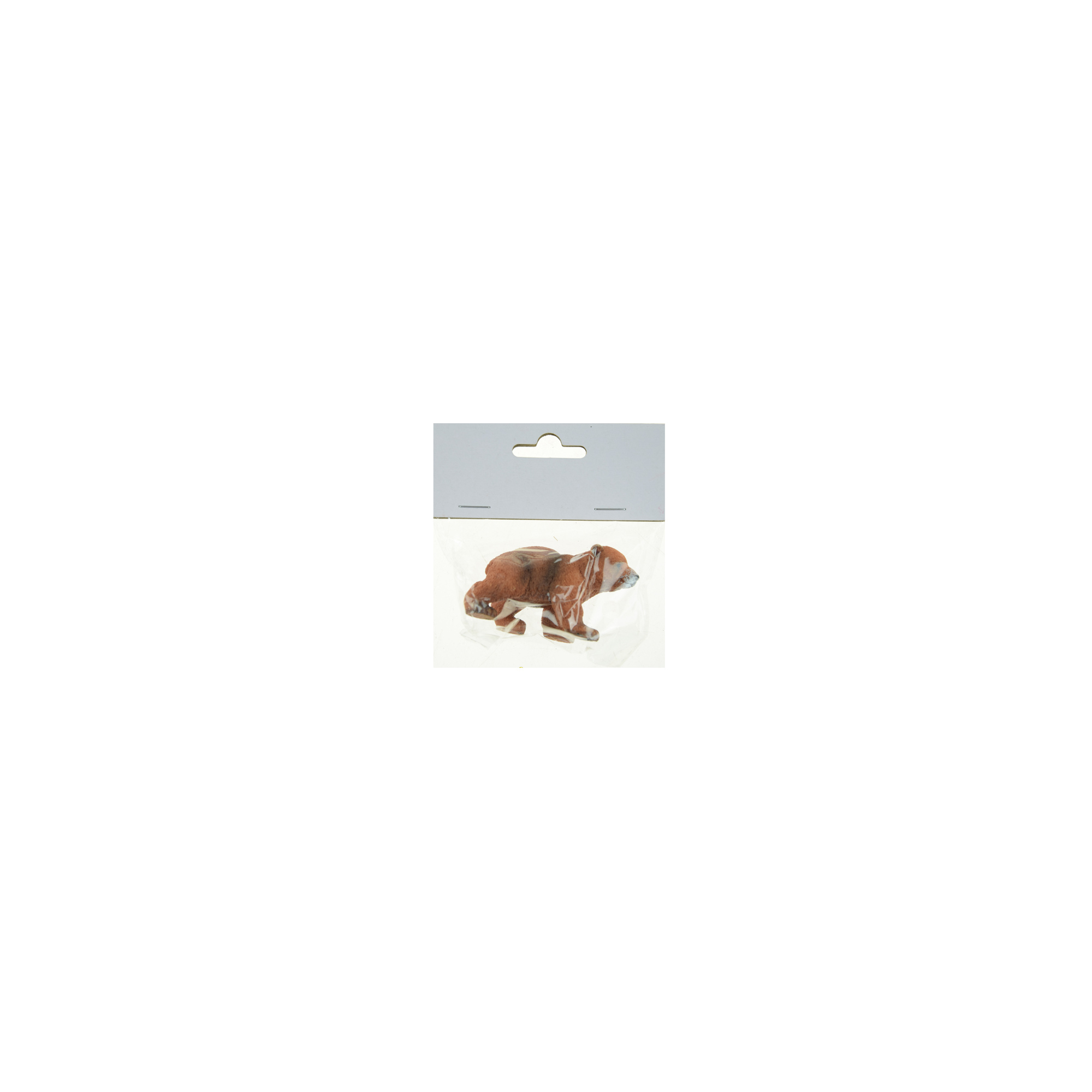 Figura medve poly 6,4cm barna