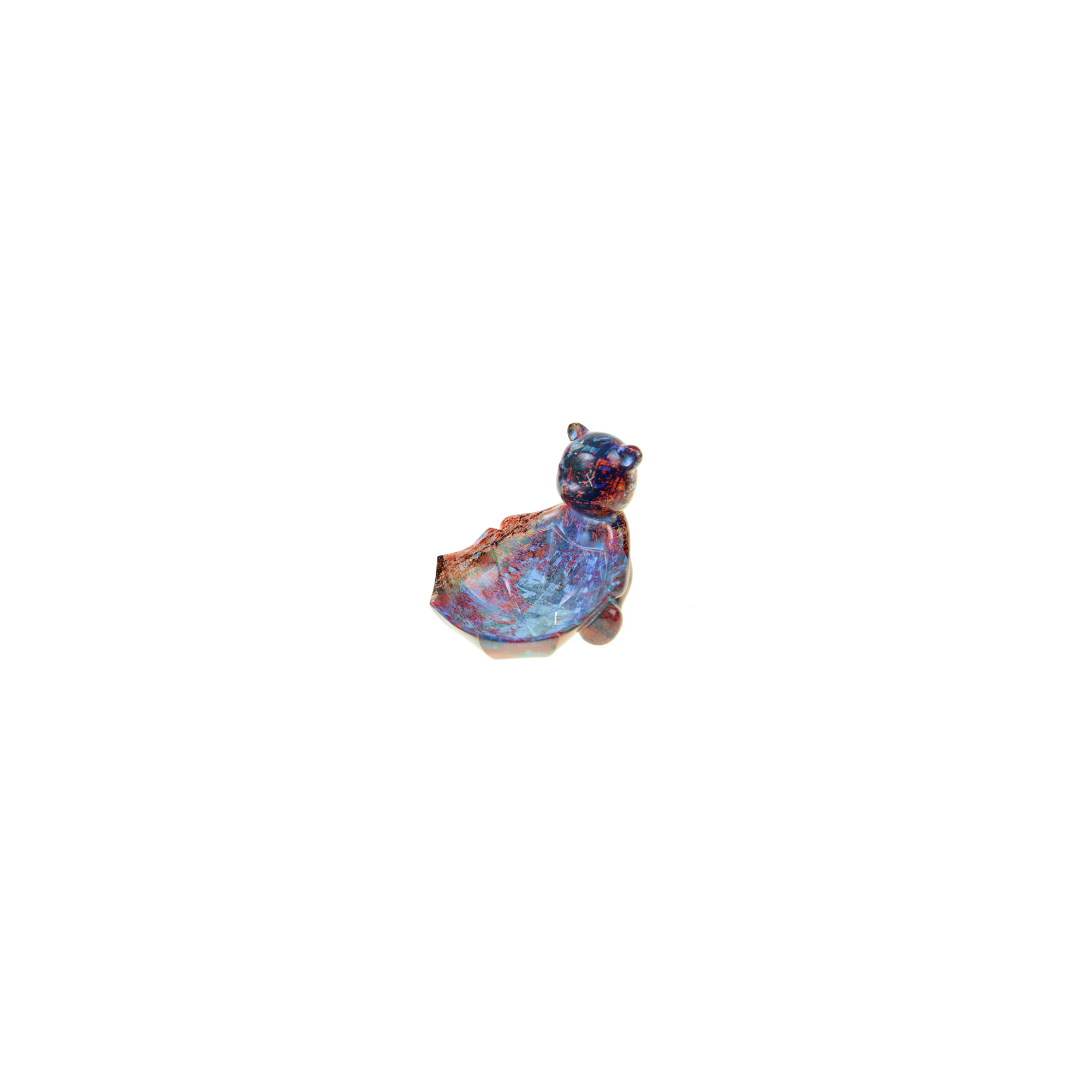 Figura medve poly tállal 20*16*15cm színes
