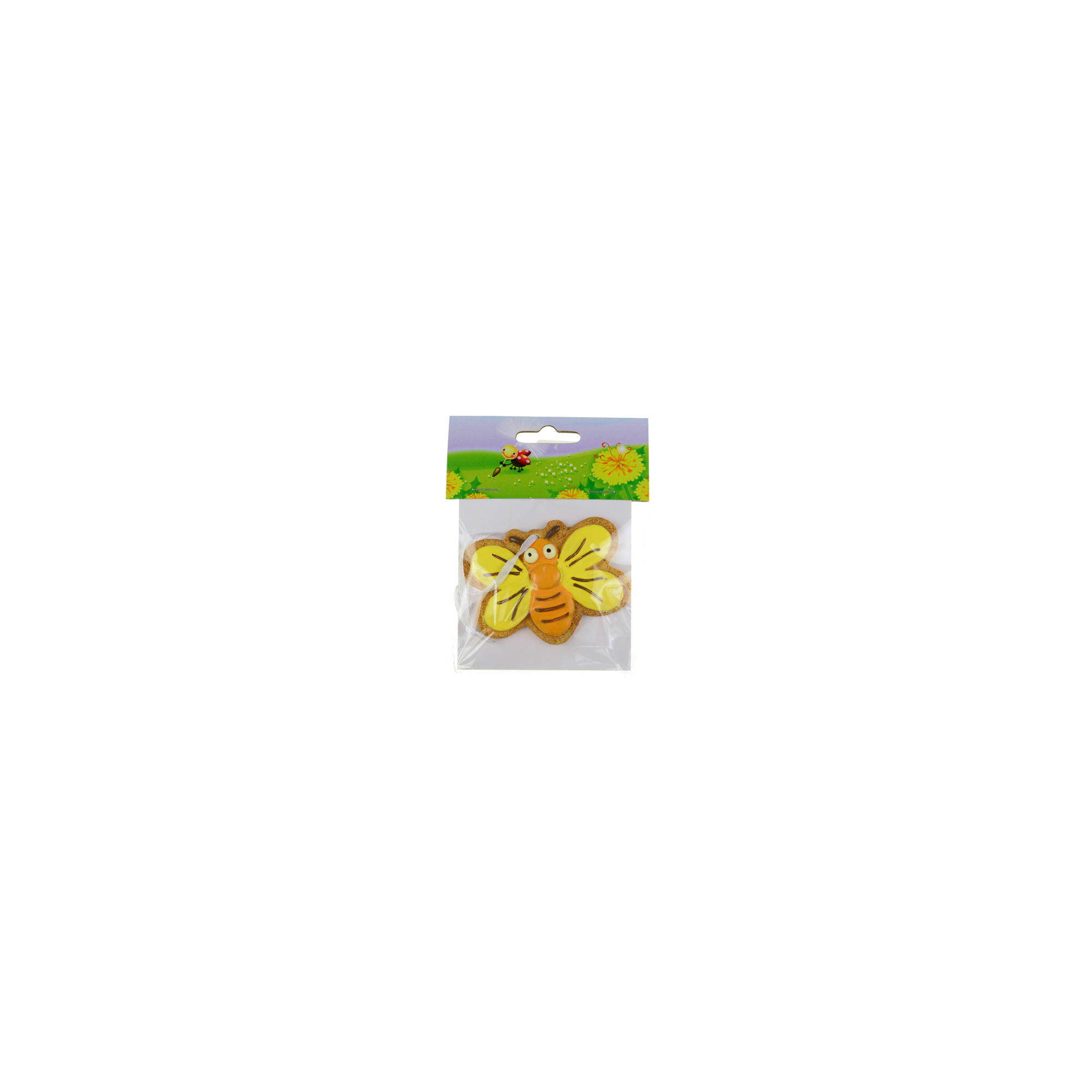 Figura méhecske poly 5,9cm akasztós sárga