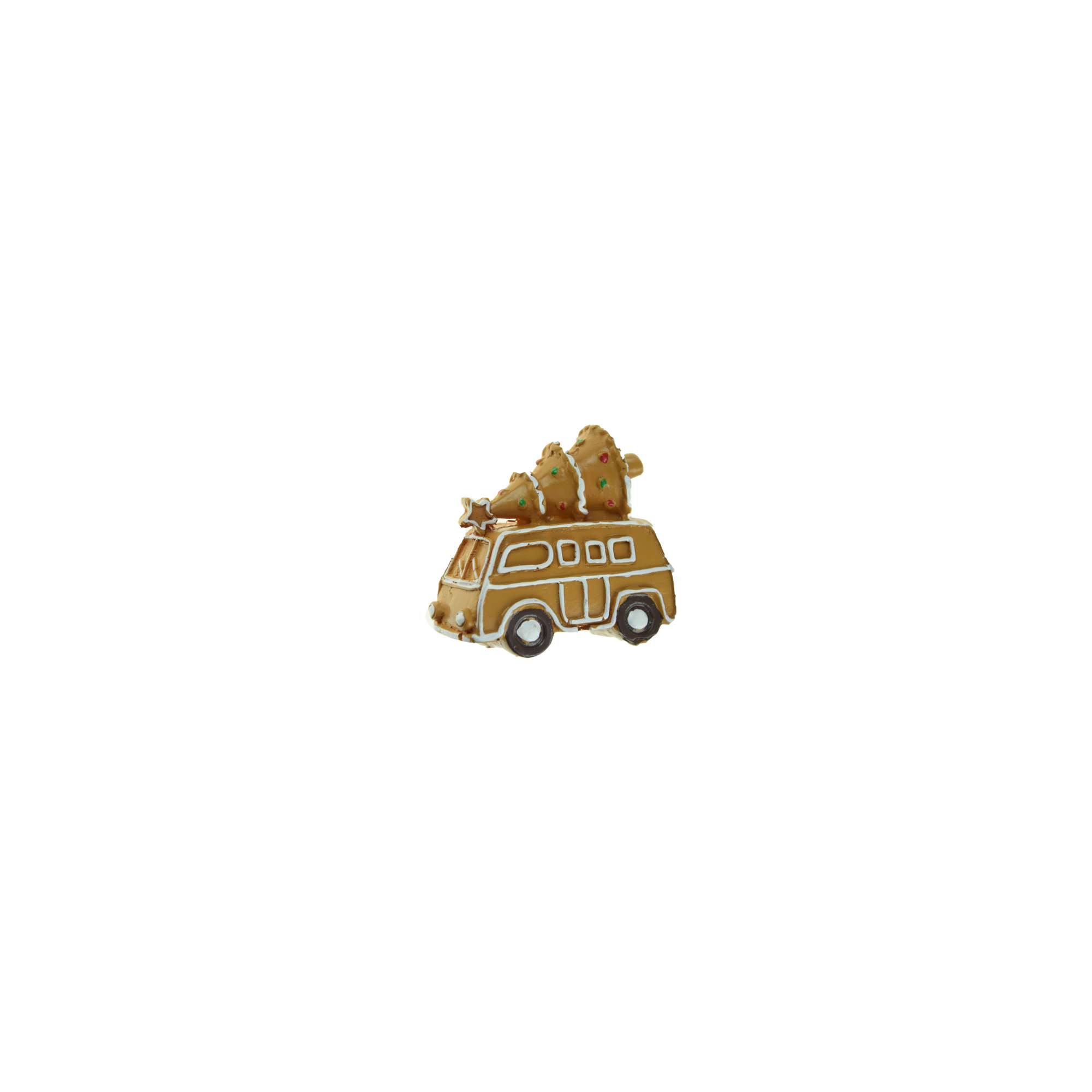 Figura mézeskalács autó poly 7cm barna