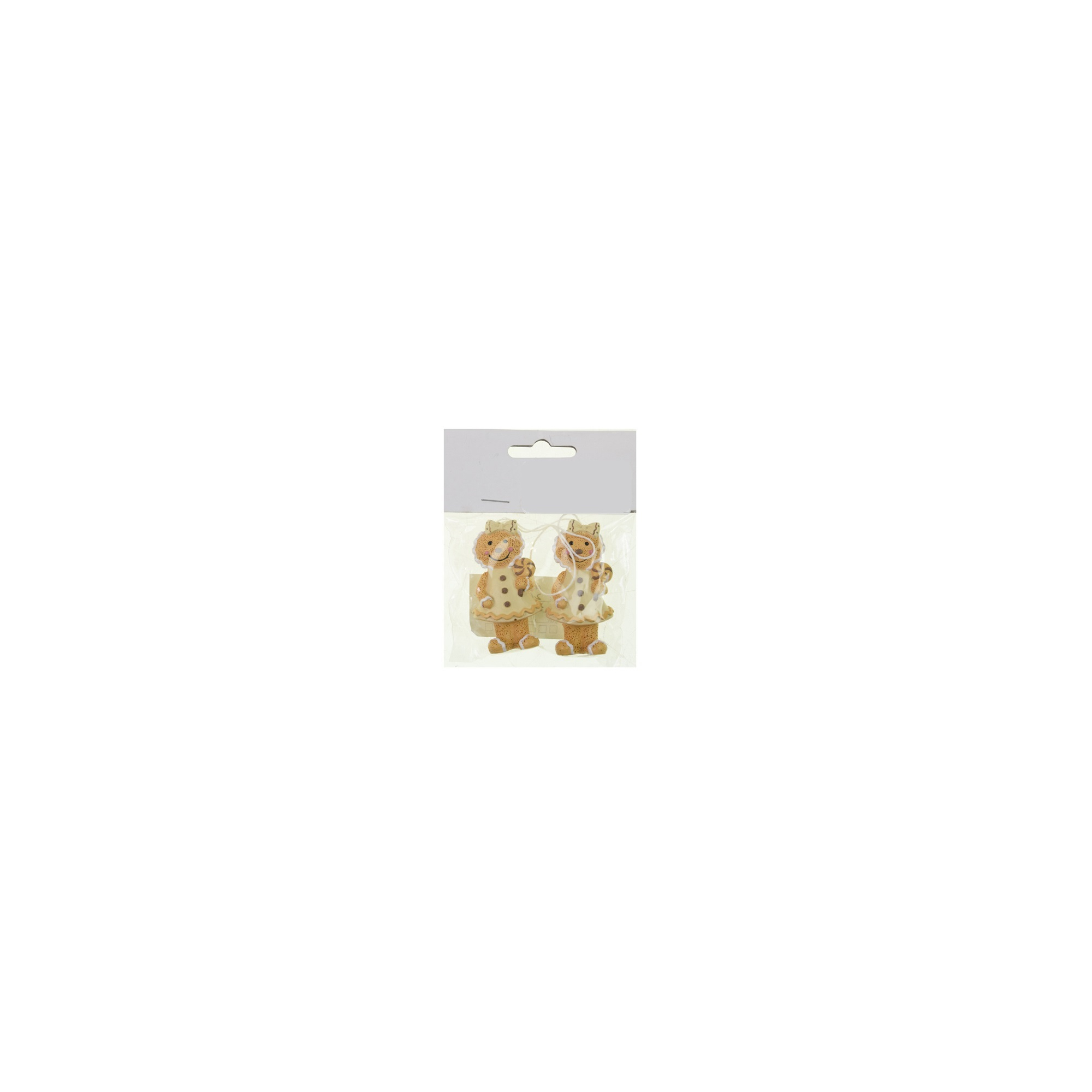 Figura mézeskalács lány poly 6cm s/2 krém