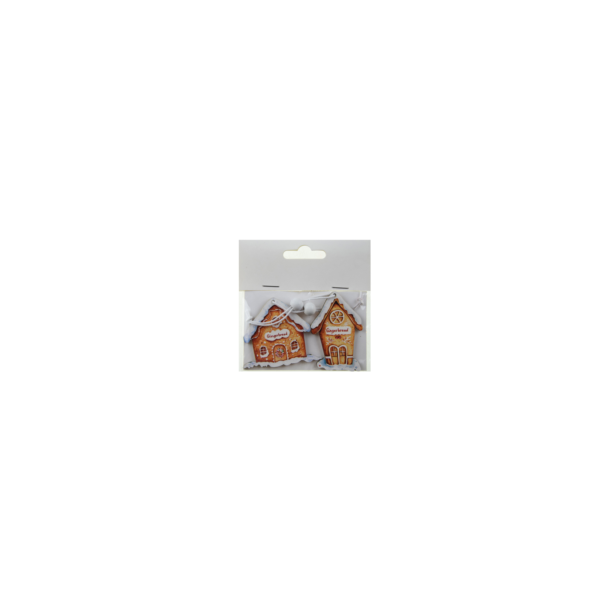 Figura mézeskalácsház fa 6cm s/2 barna