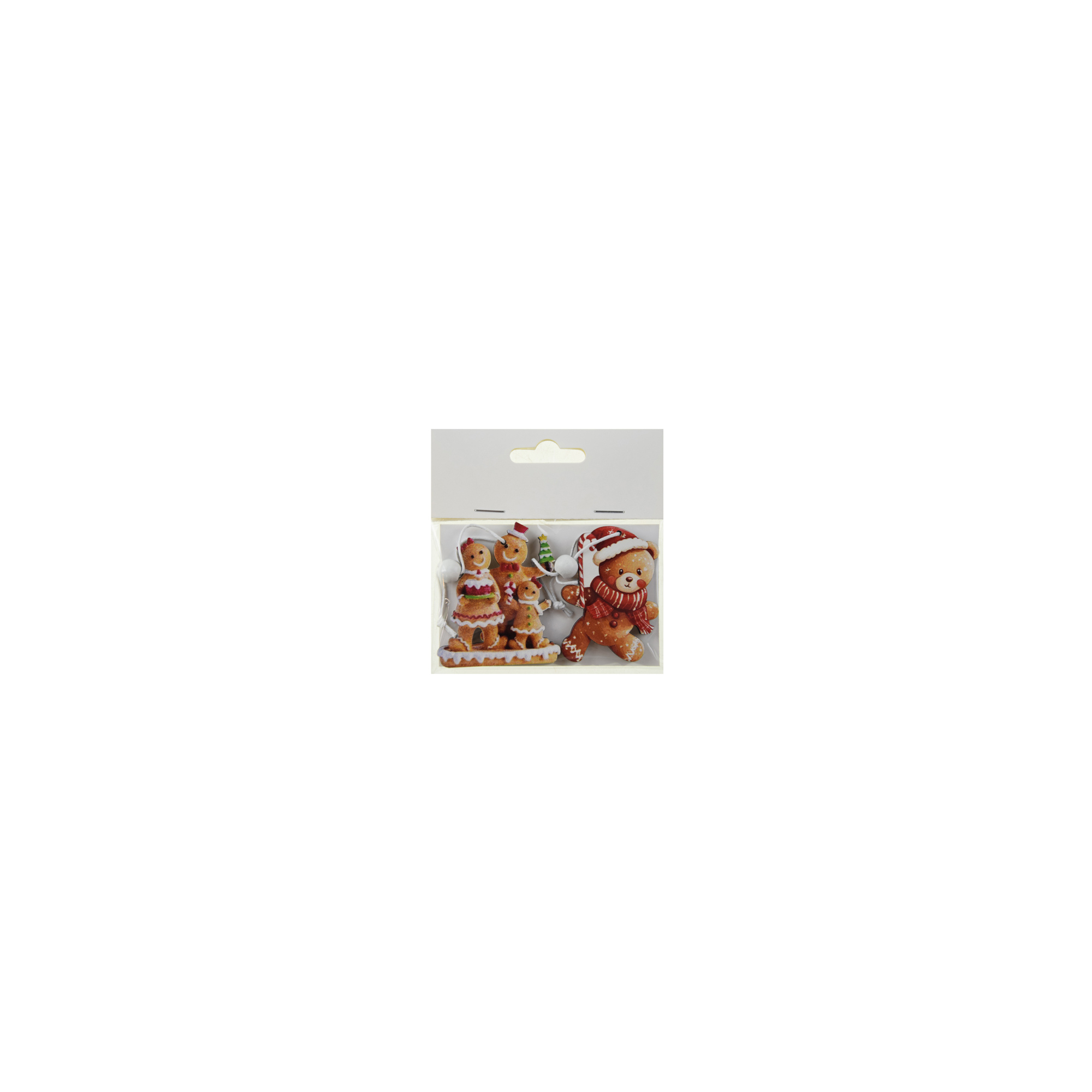 Figura mézeskalács/maci fa 6cm s/2 barna