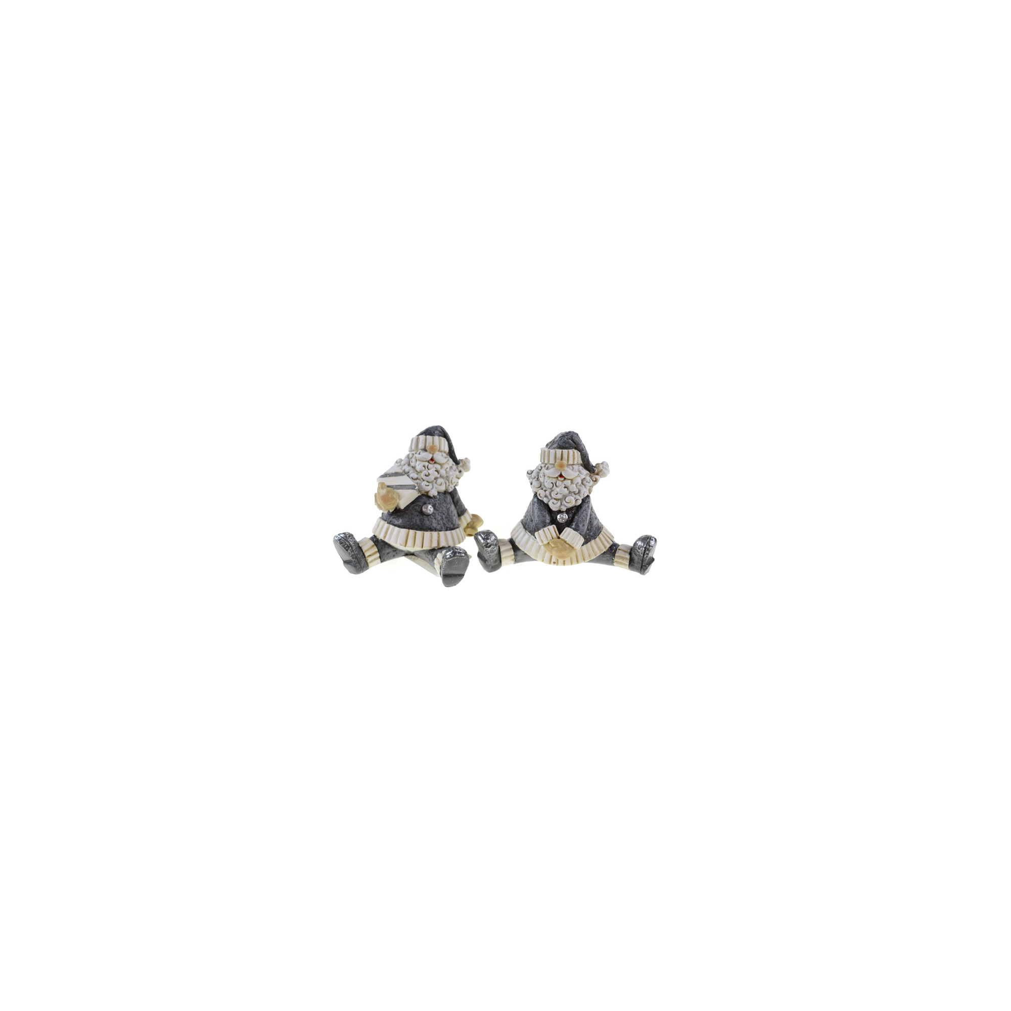 Figura mikulás 7,5*7,5*6,5cm 2féle szürke