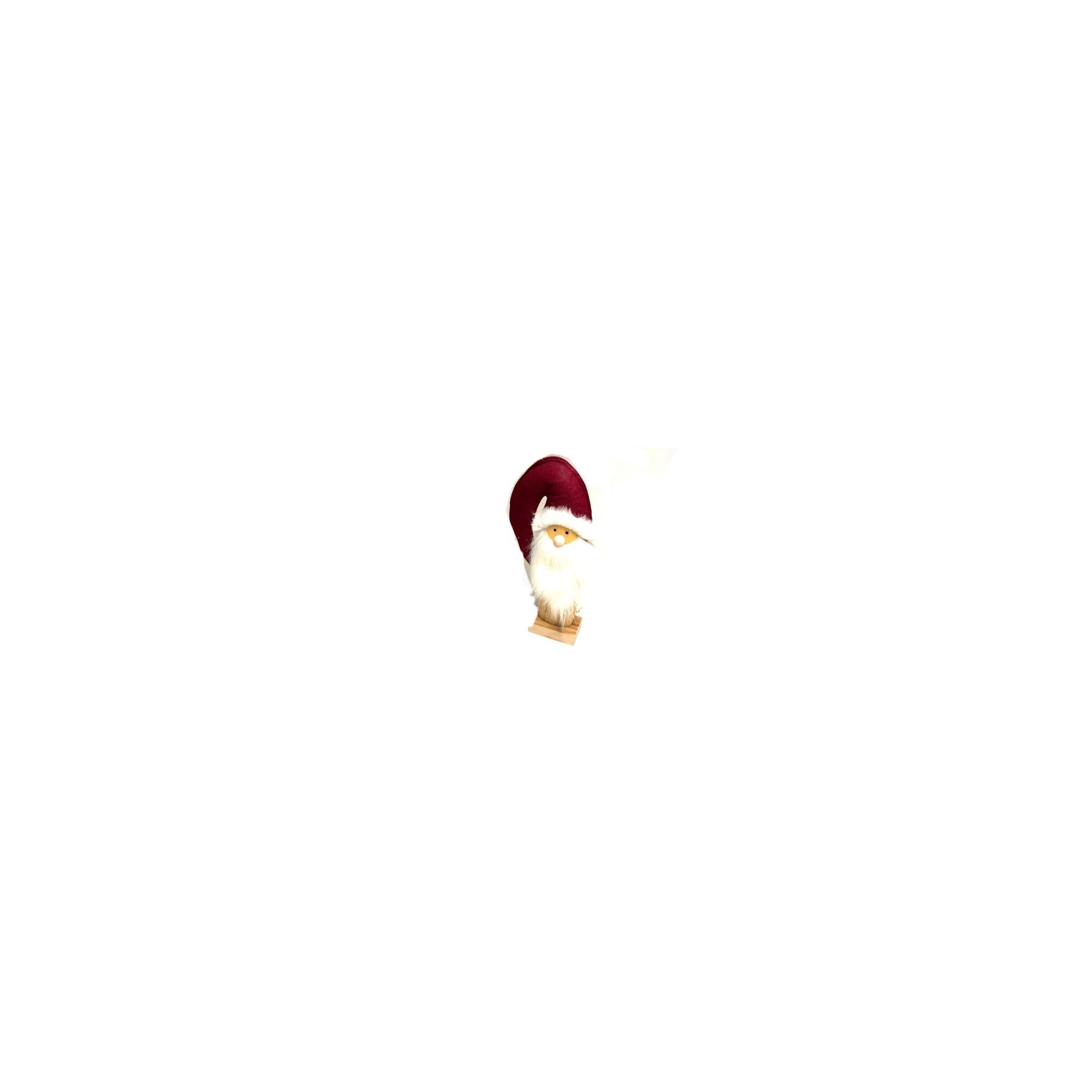 Figura mikulás filc/fa 47cm fehér/piros