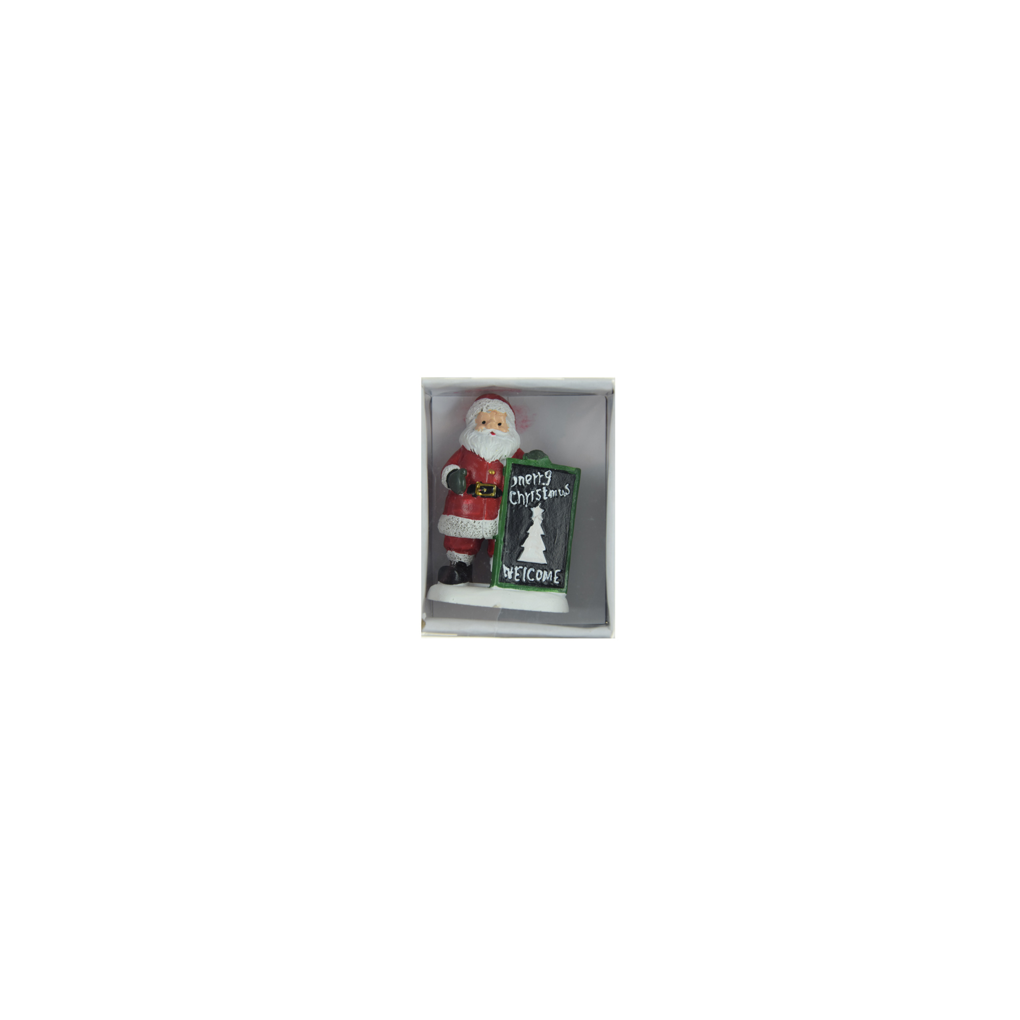 Figura mikulás poly 7,1cm piros