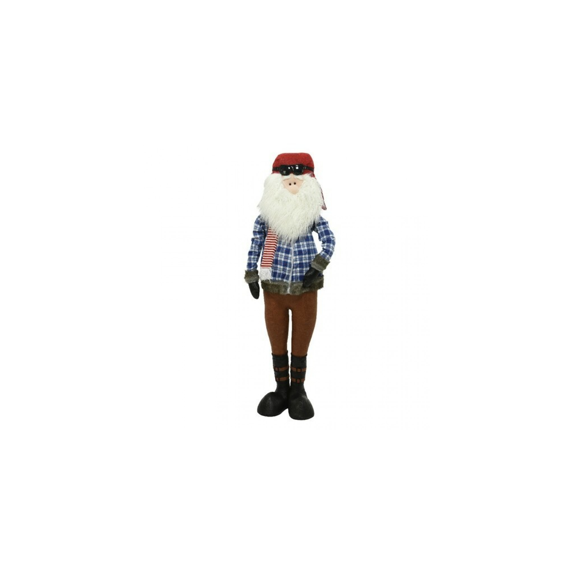 Figura mikulás textil 170cm kék/barna